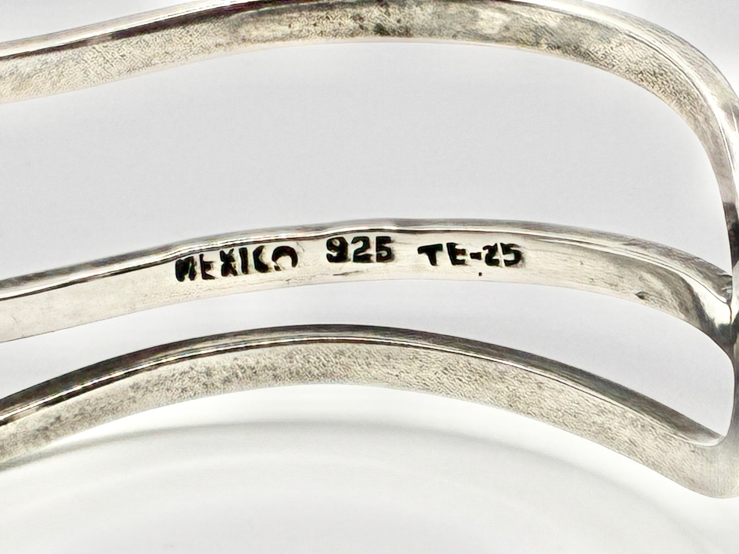 Mexican Sterling Silver Multicolor Cuff Bracelet