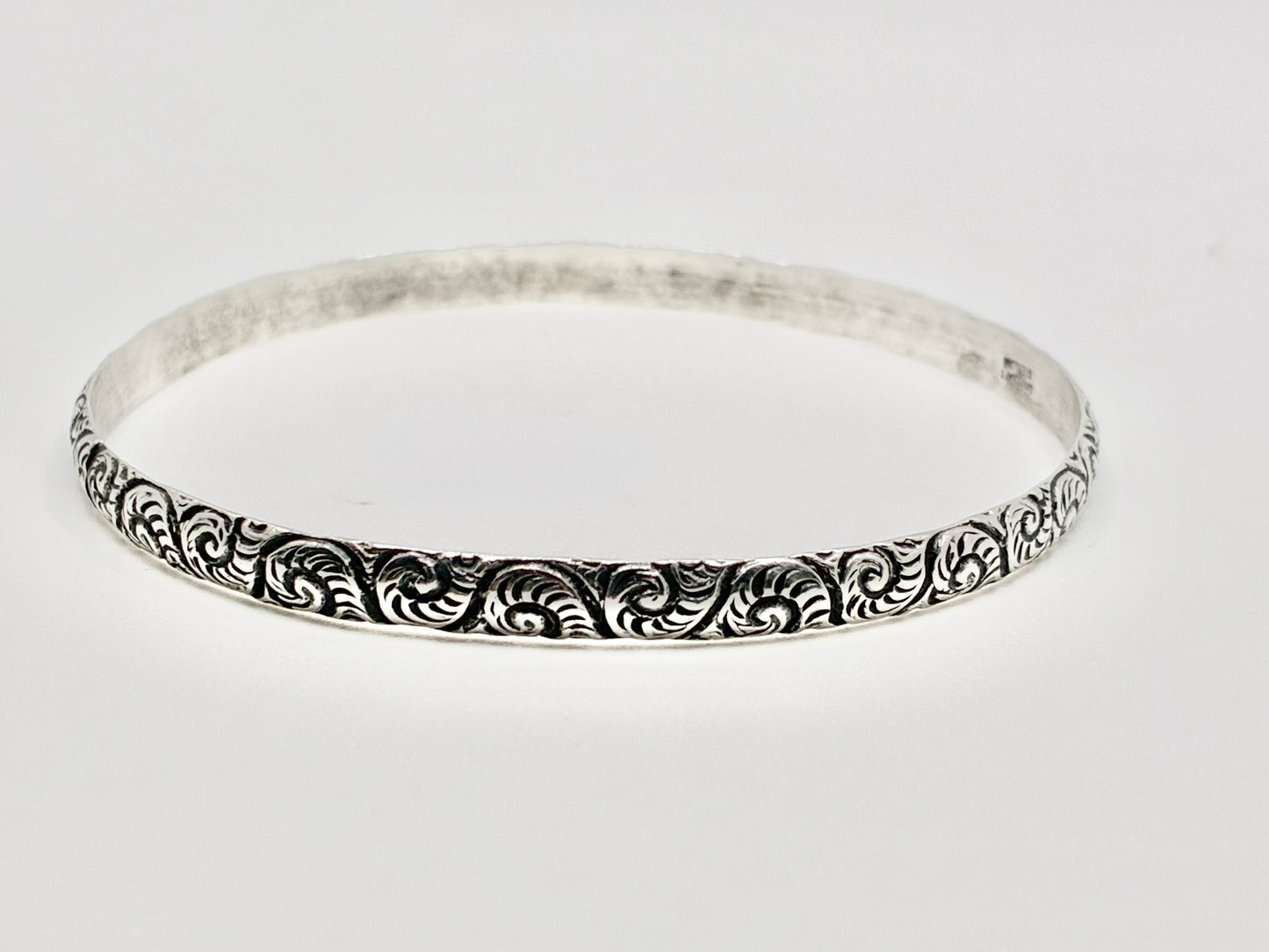 Danecraft Sterling Silver Engraved Bangle Bracelet
