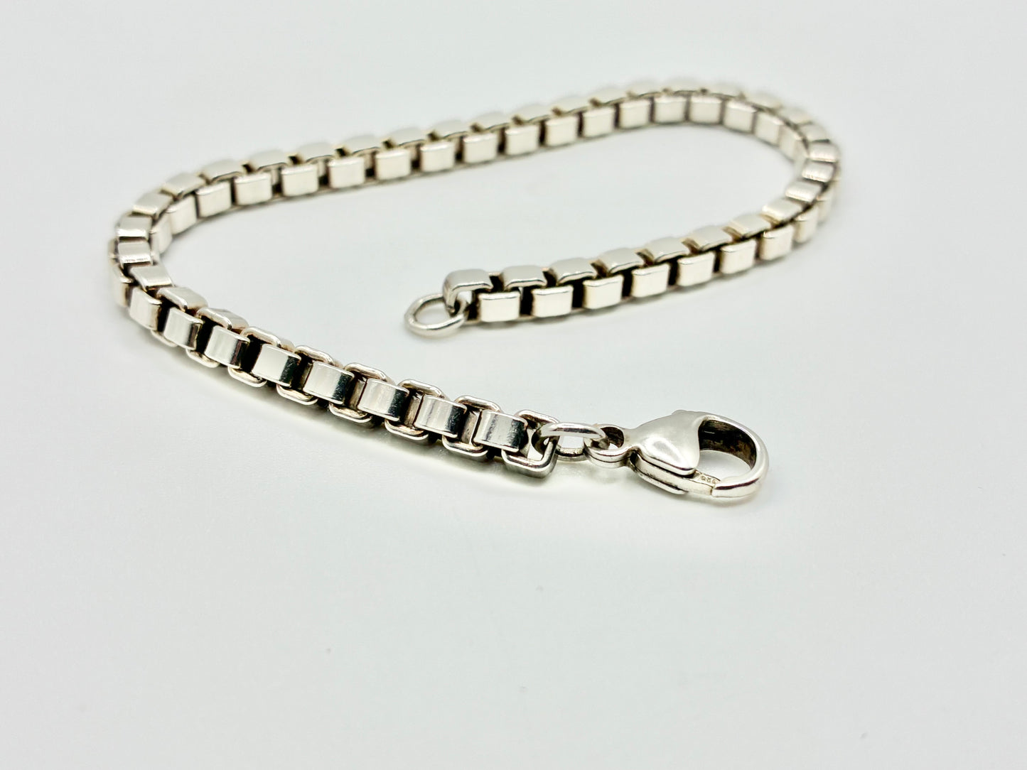 Sterling Silver 925 Box-Link 7.5" Bracelet