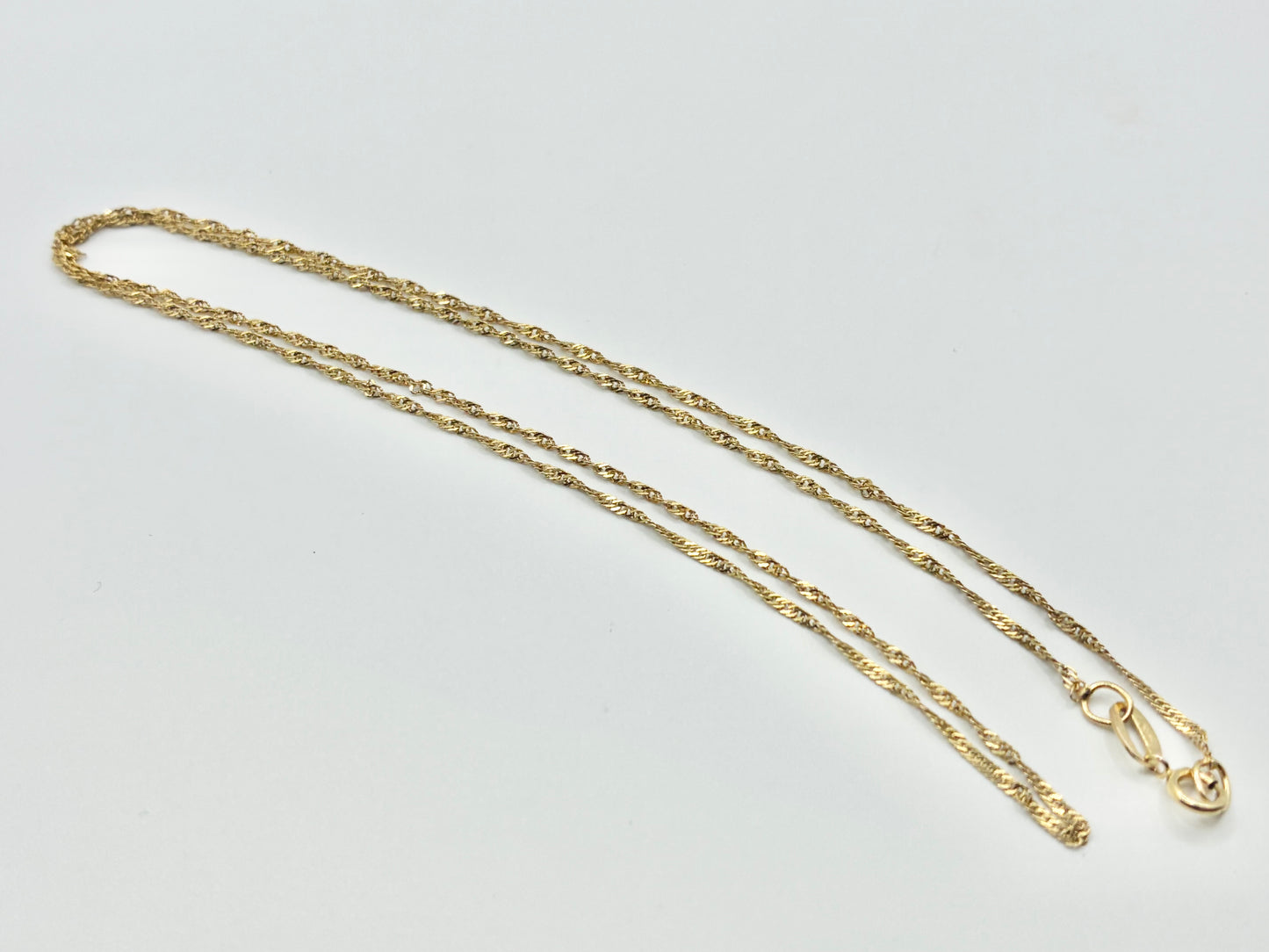 14K Yellow Gold Italian Chain Necklace – 18" Lightweight