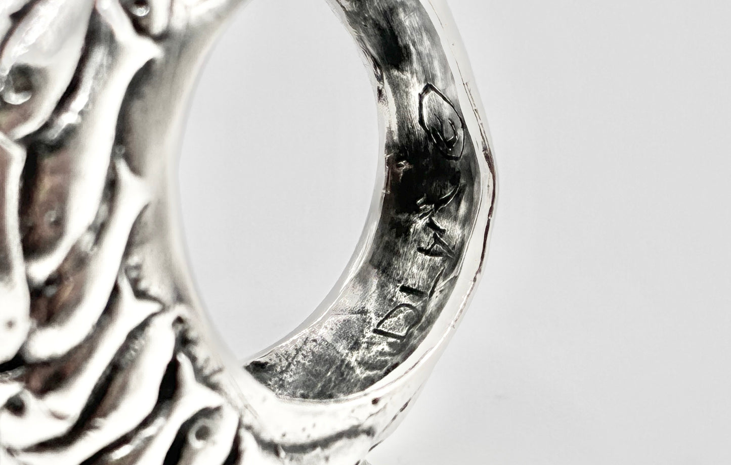 Dian Malouf Sterling Silver ‘School of Fish’ Sculptural Ring Band Size 5