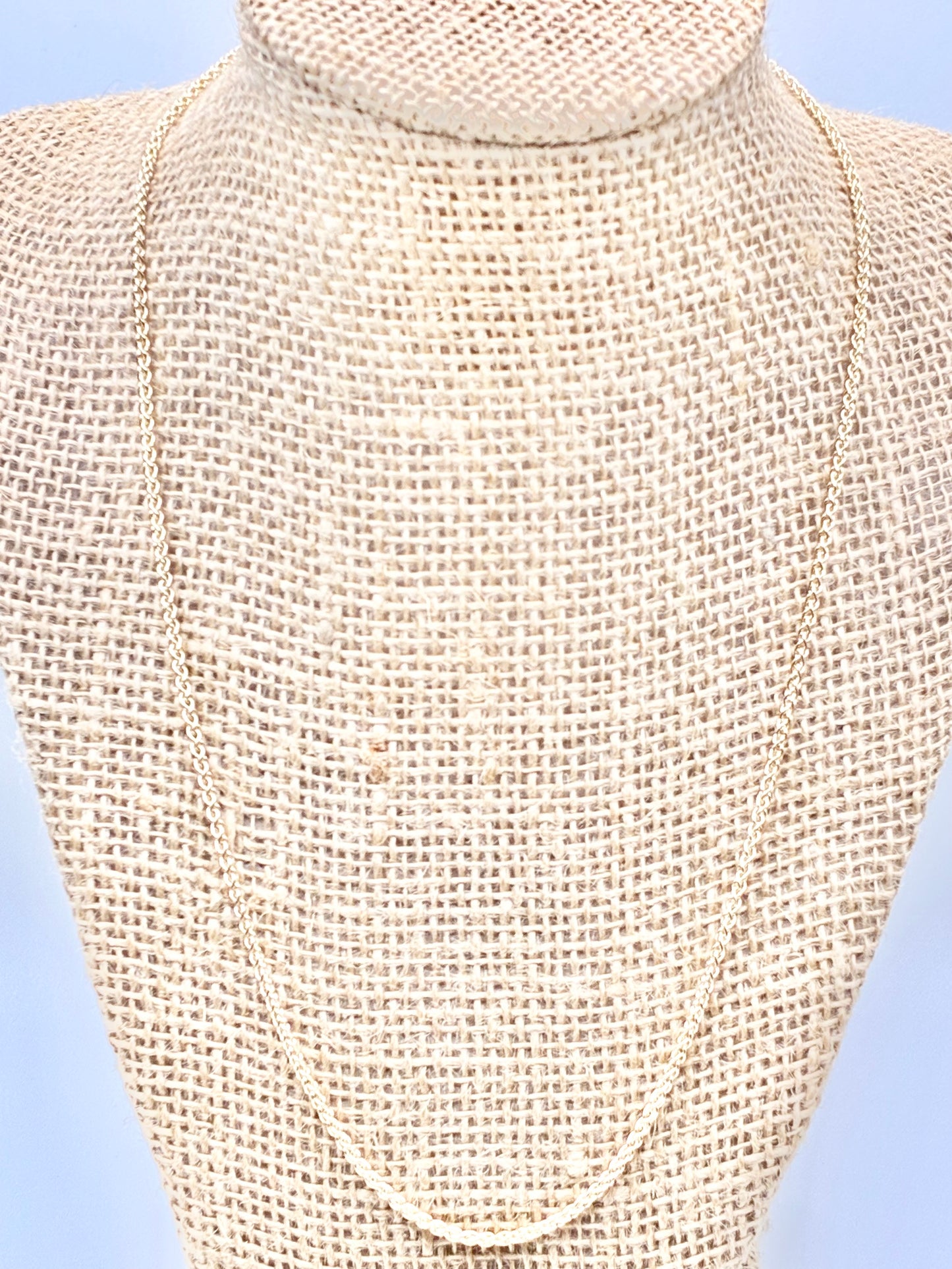 14K Yellow Gold Wheat Chain Necklace — 20"