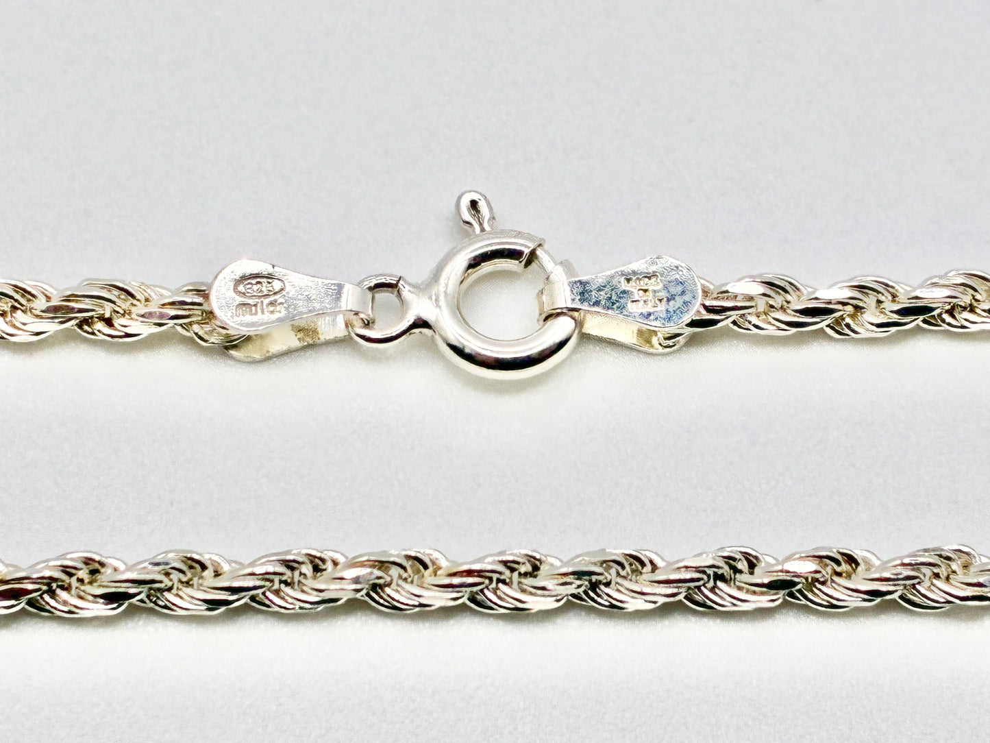 Milor Italy 925 Sterling Silver Rope 7" Bracelet