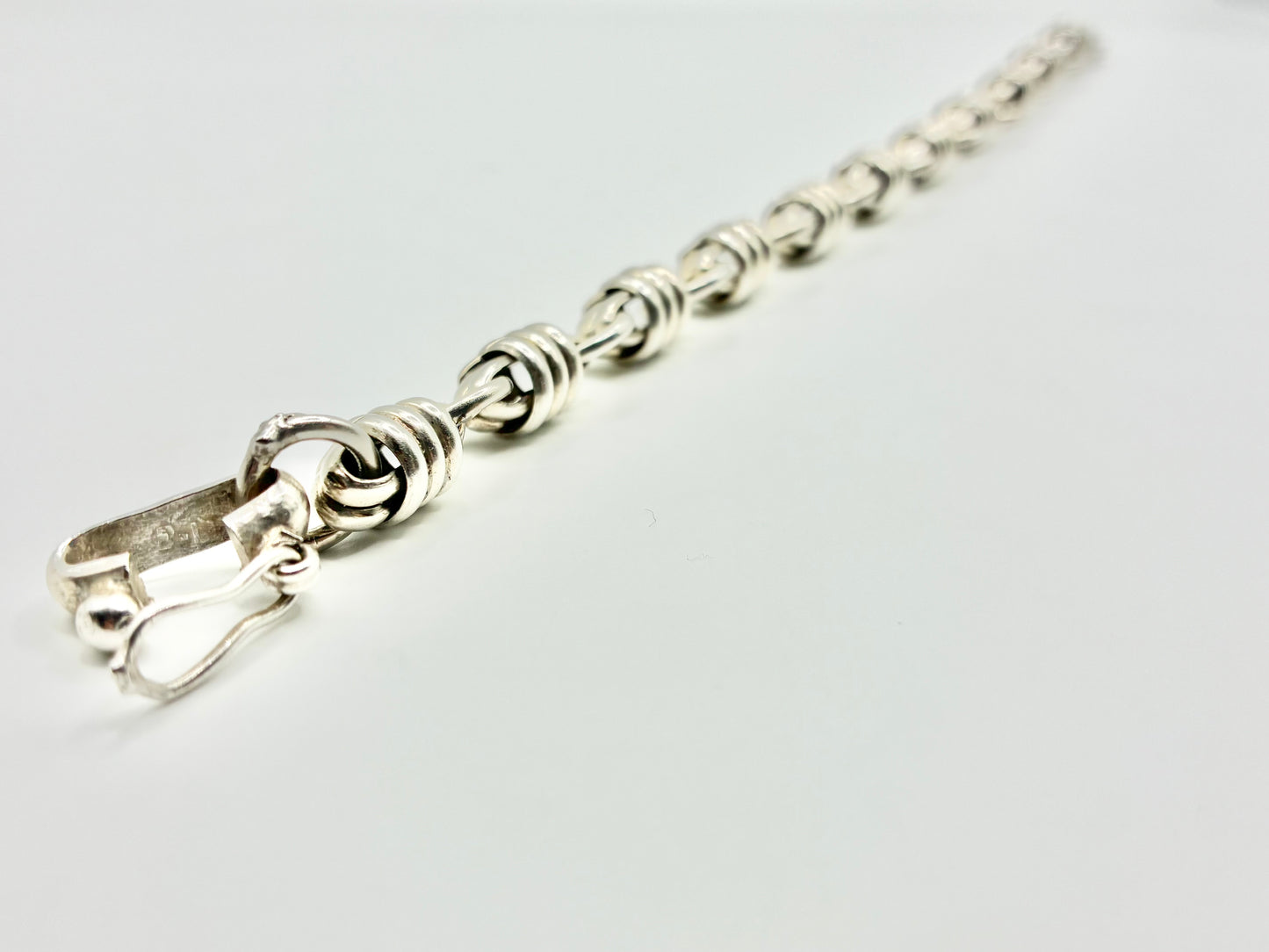 Mexican Sterling Silver Knot Link Bracelet