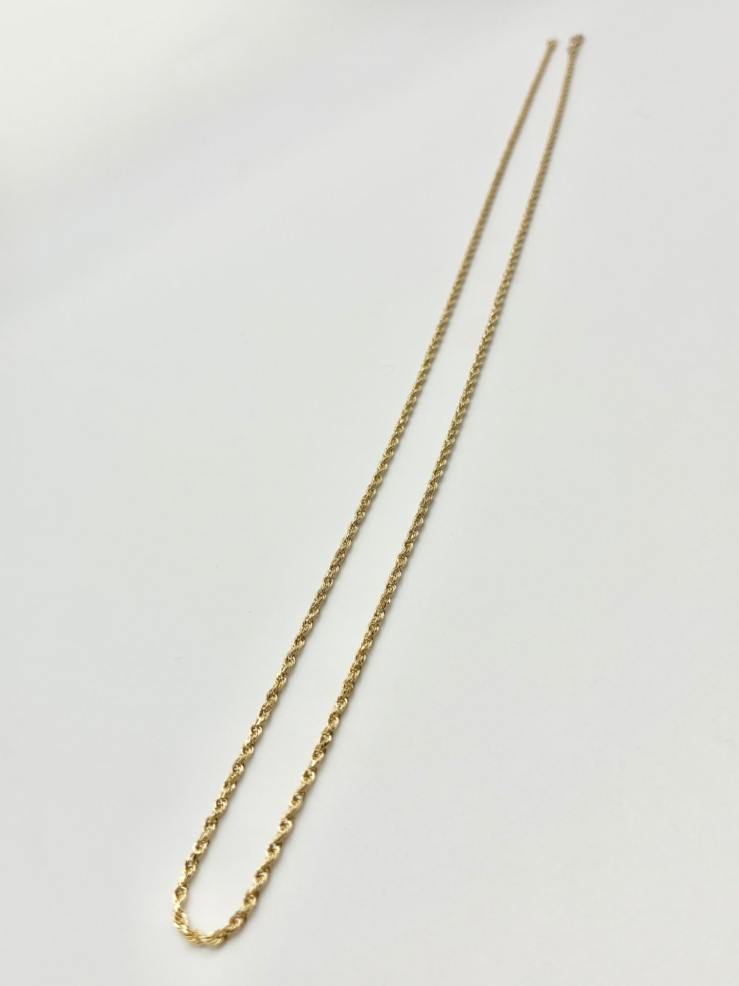 14K Yellow Gold Rope Chain Necklace — 22"