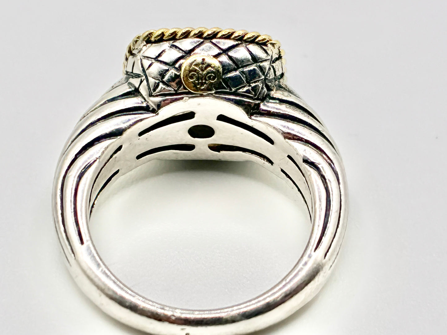 Andrea Candela Sterling & 18K Gold Smoky Quartz Ring – Size 7