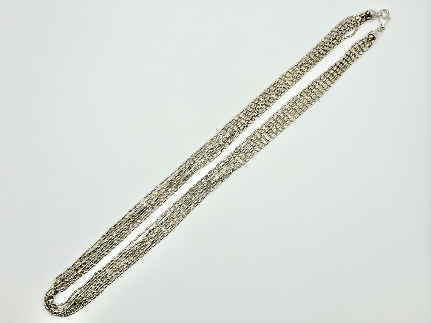 925 Italy Milor Liquid Silver Multi-Strand 24″ Necklace
