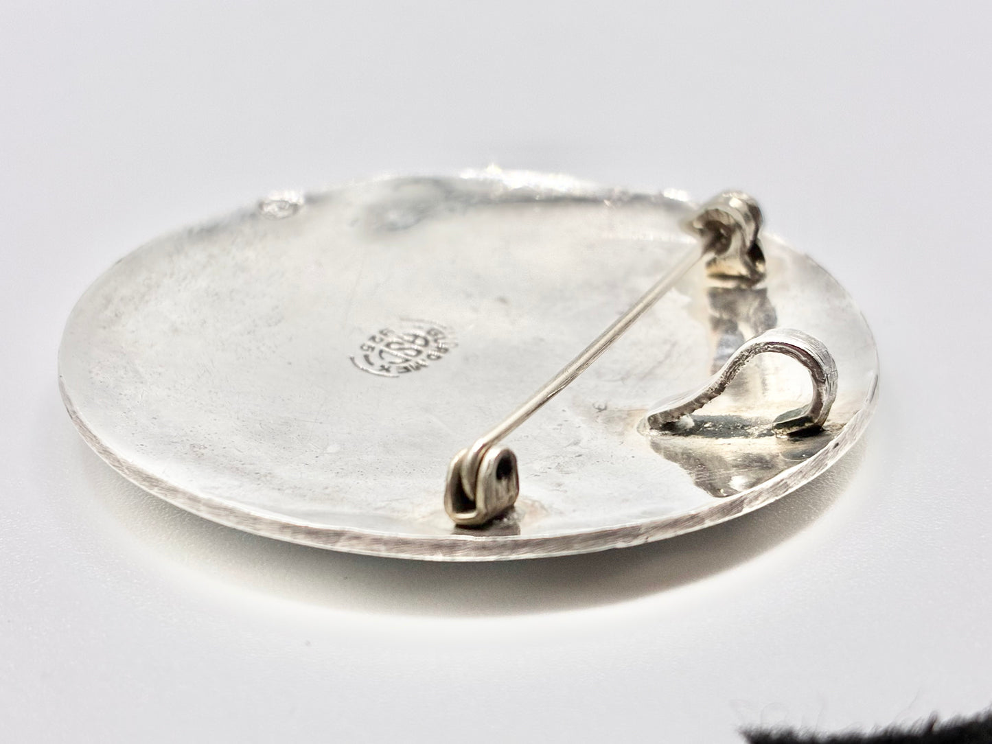 Mexican Sterling Silver Mosaic Pendant/Brooch