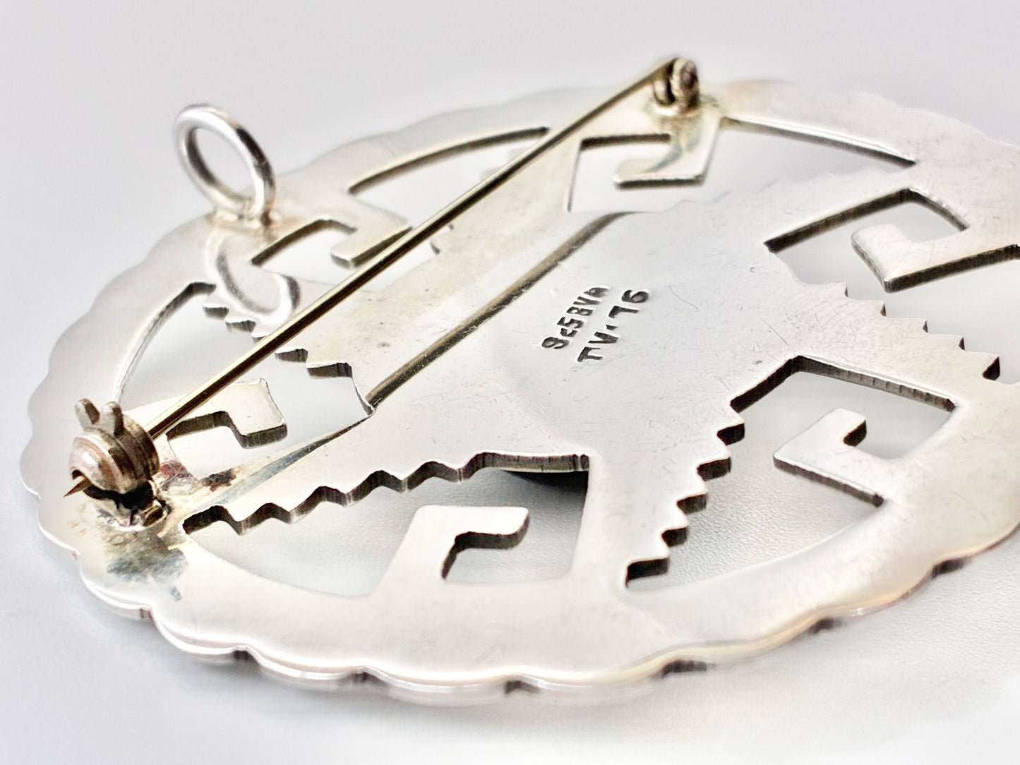 Sterling Silver 925 Brooch/Pin Pendant – 2.24"