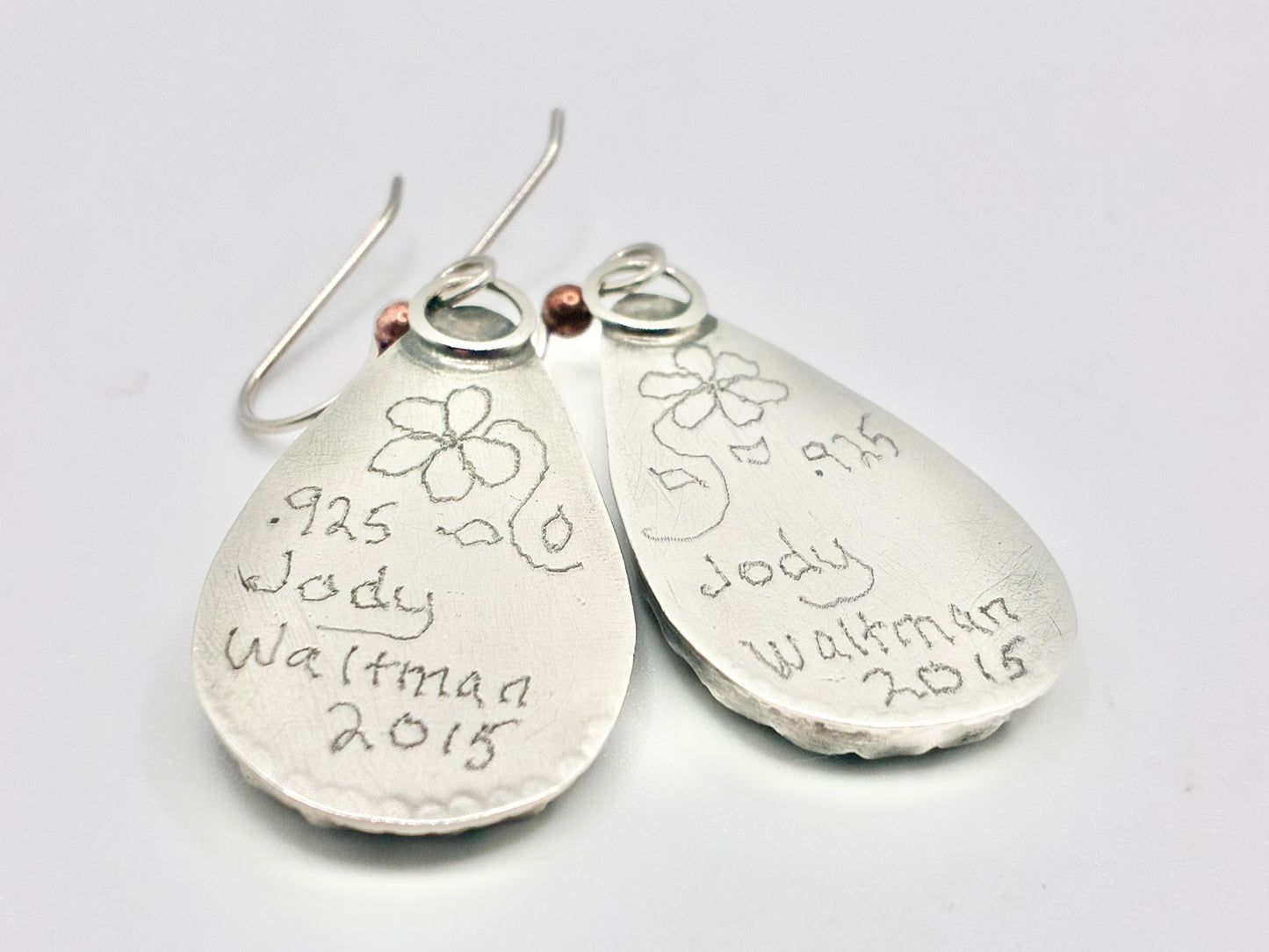 Jody Waltman .925 Sterling Silver Teardrop Earrings