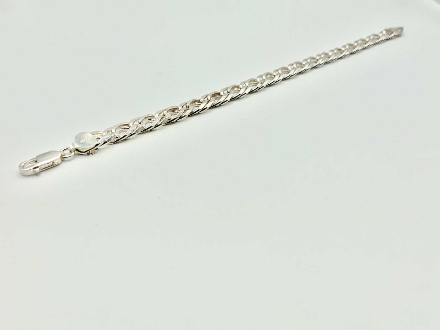 Italian Sterling Silver Curb Link Bracelet | 925 Italy | 8" | 12.45 DWT