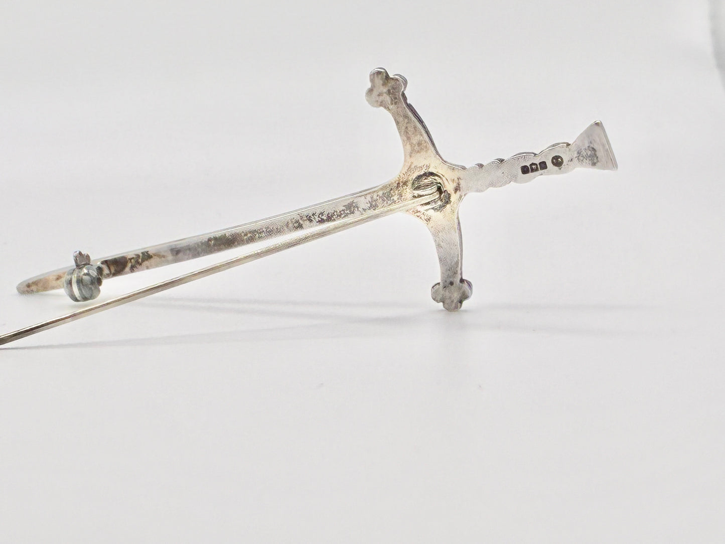 Sterling Silver Celtic Sword Brooch / Kilt Pin