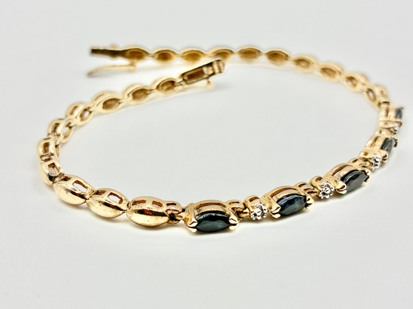Gold-Tone 925 Link 8" Bracelet