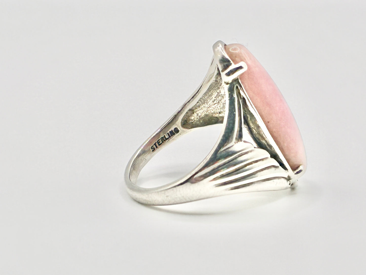 Kabana Sterling Silver Pink Rhodonite Marquise Ring – Size 6