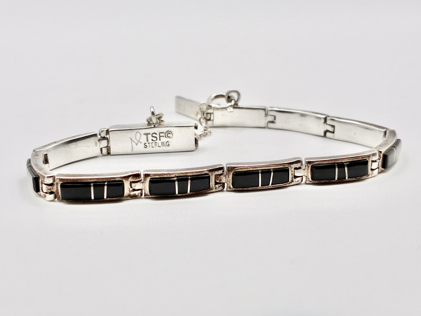 A Touch of Santa Fe Navajo Sterling Inlay Bracelet – 7”