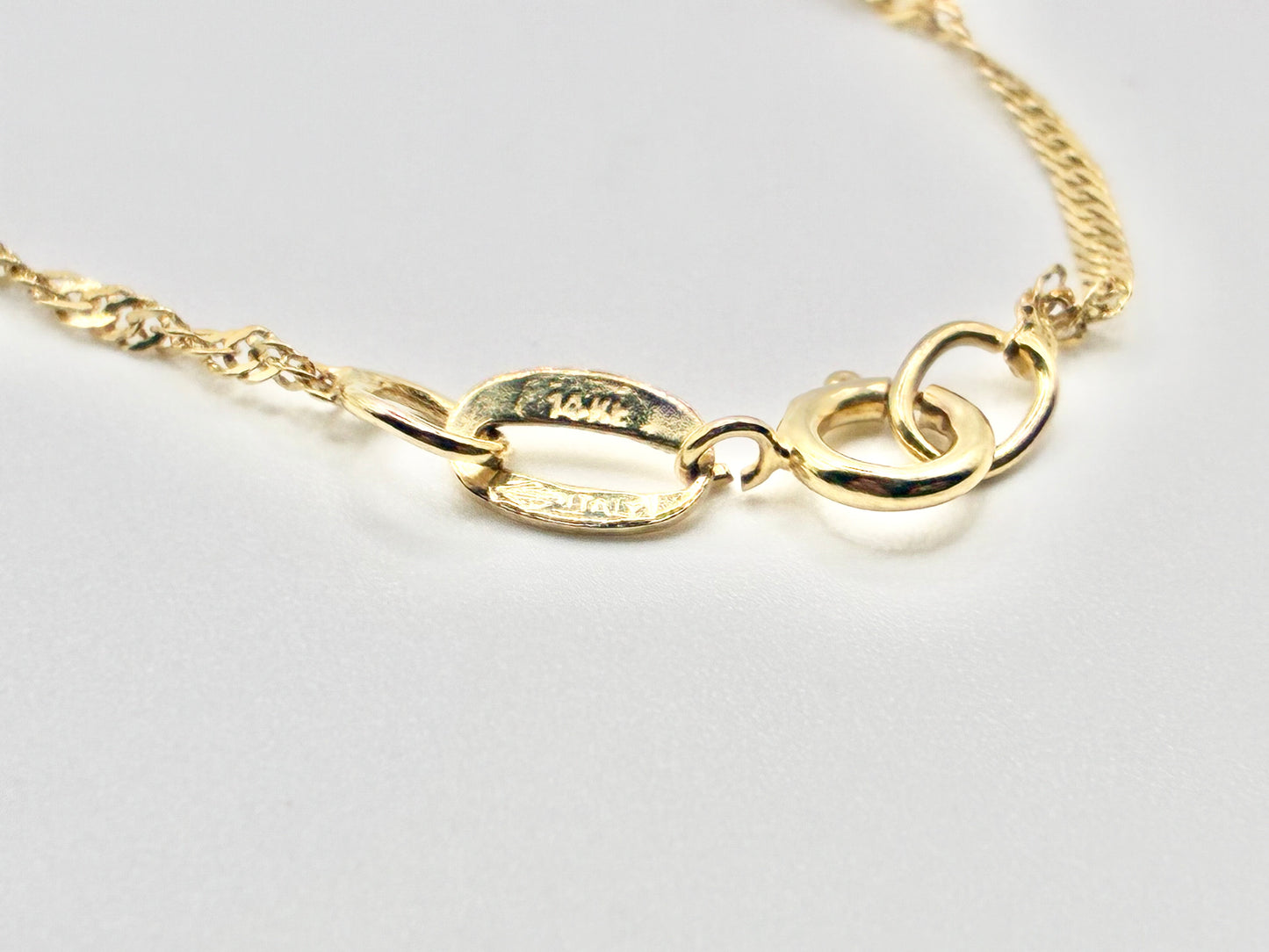 14K Yellow Gold Italian Chain Necklace – 18" Lightweight