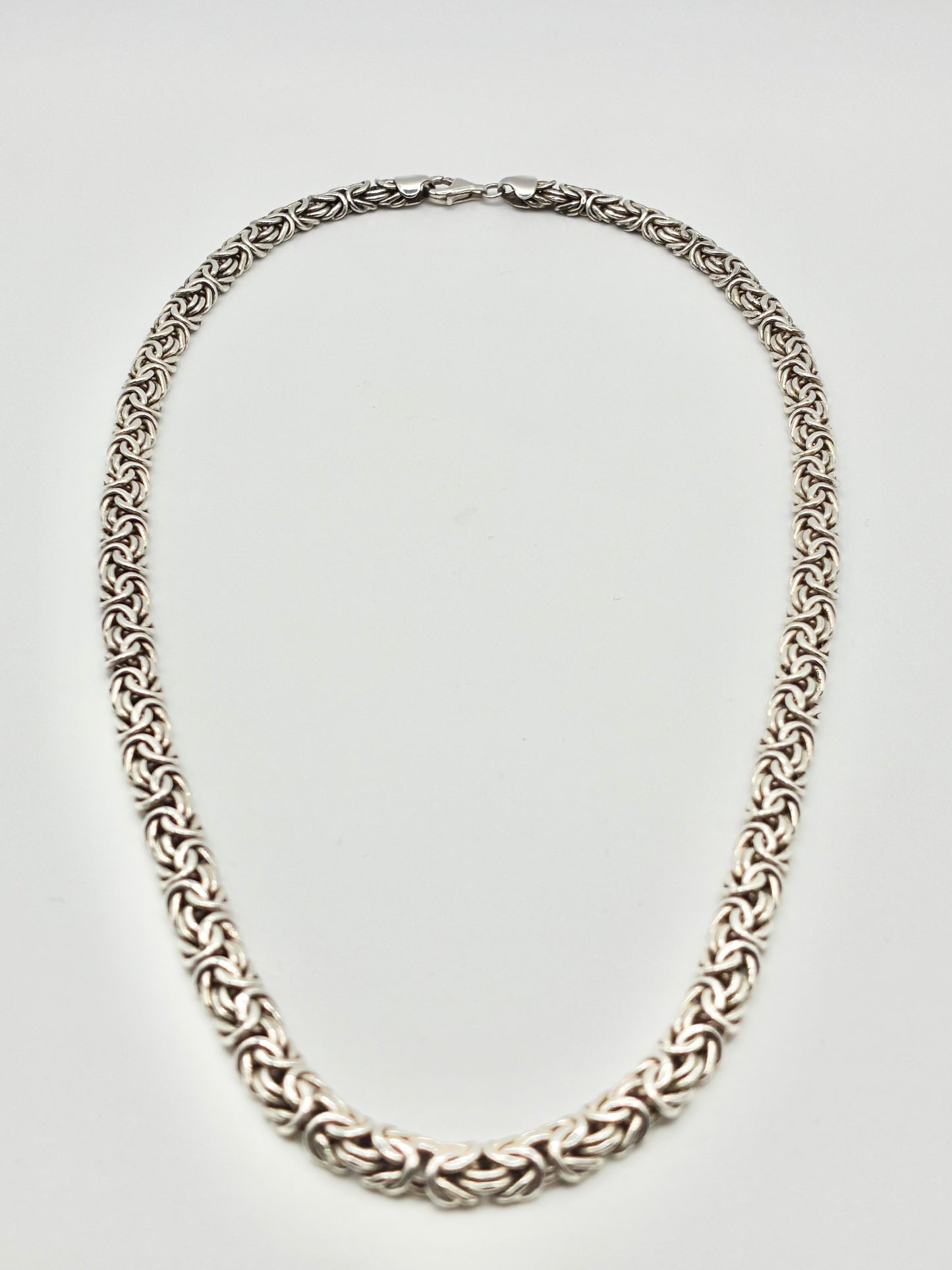 Turkish 925 Sterling Silver Byzantine 18" Necklace