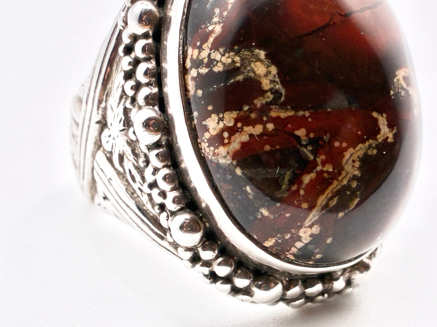 Sterling Silver Multicolored Stone Ring Size 7.5