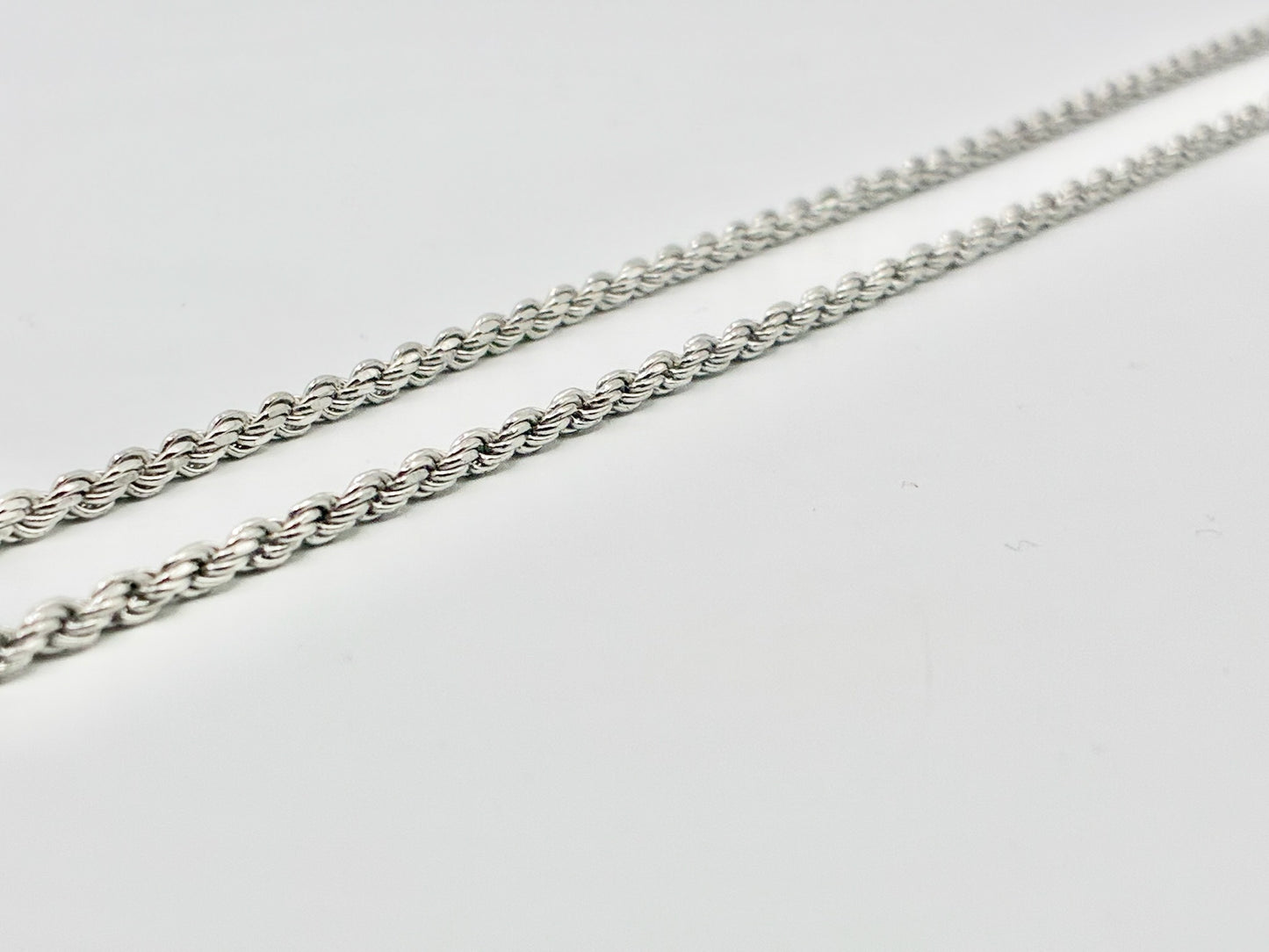 Sterling Silver Rope Chain Necklace 22” – Italy 925 – Solid Classic Chain