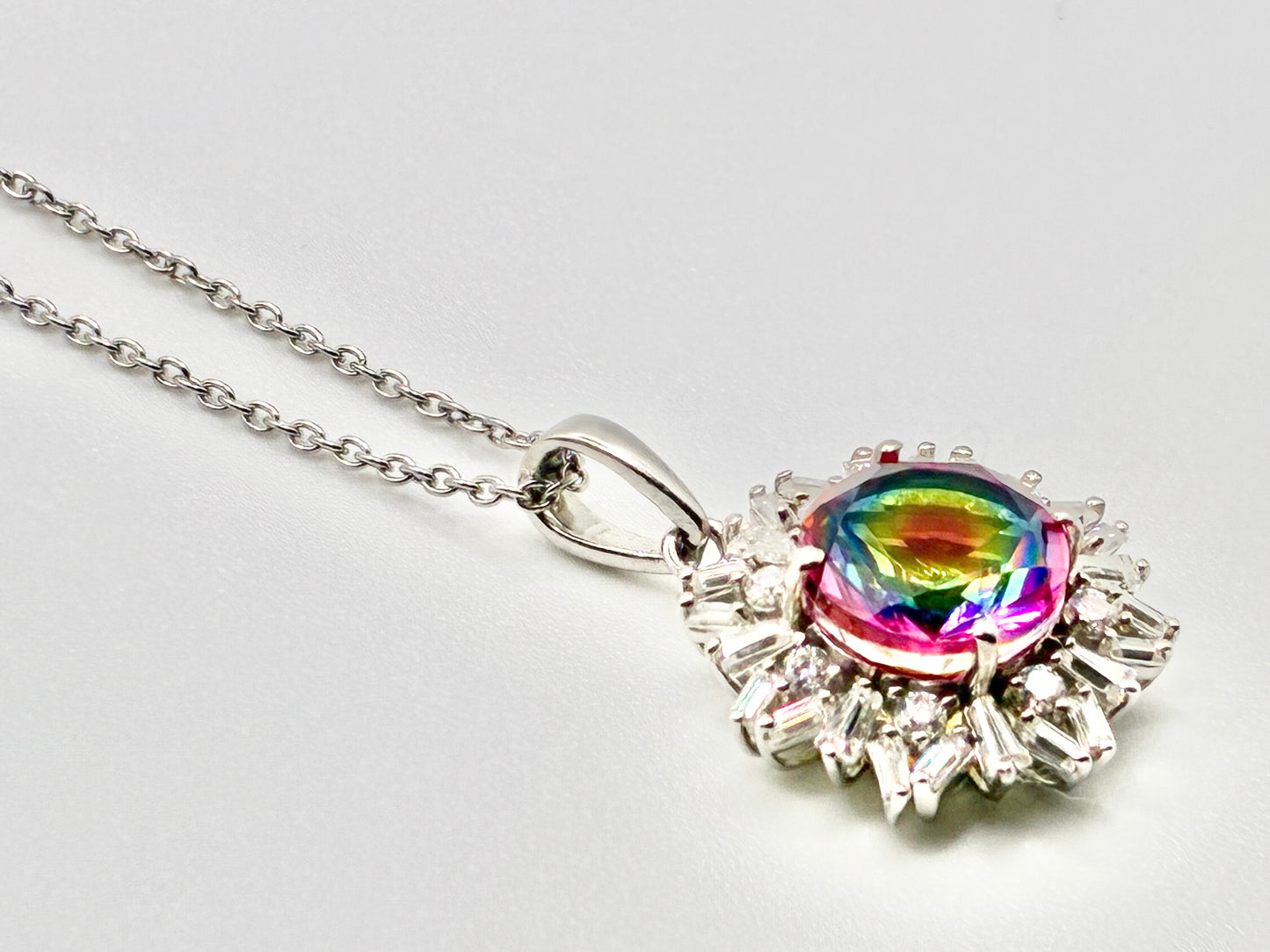 Sunburst Pendant Necklace – 925 DJoy Sterling Silver, 20"