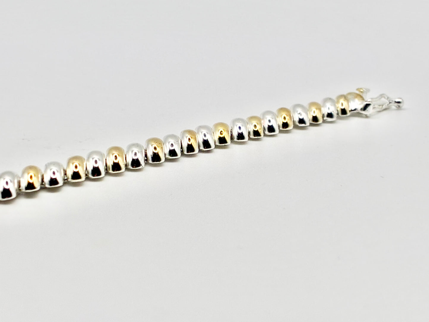 925 FAS Two-Tone Sterling Silver Bracelet – 7”