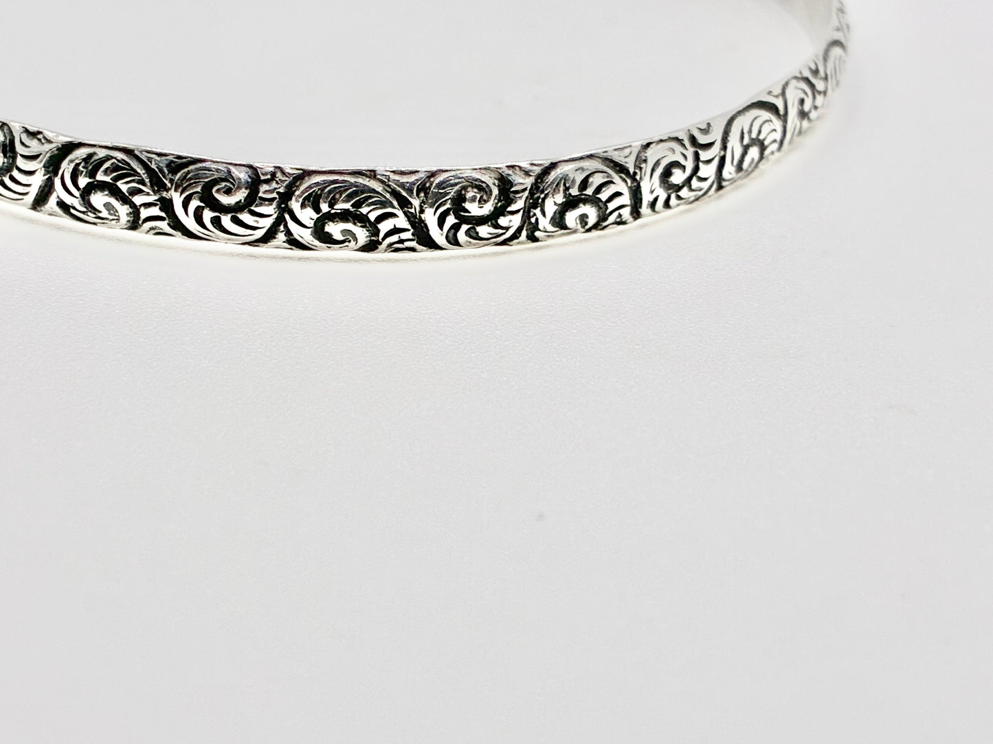 Danecraft Sterling Silver Engraved Bangle Bracelet