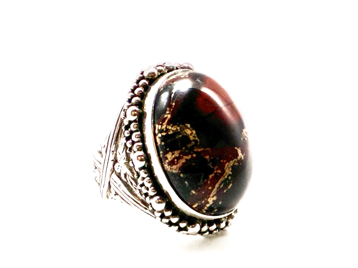 Sterling Silver Multicolored Stone Ring Size 7.5