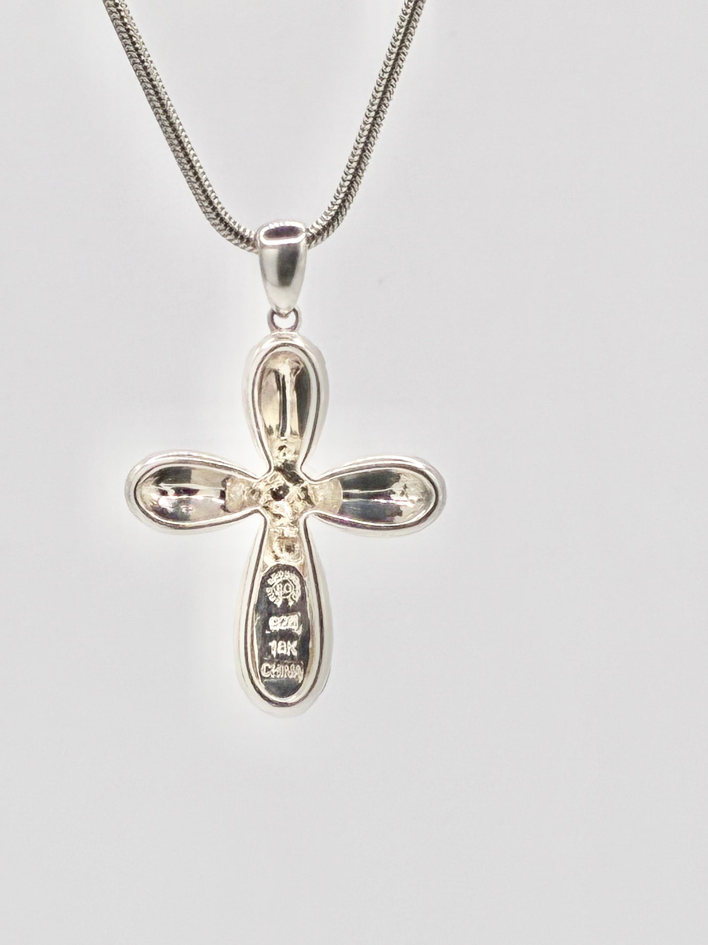 Eric Grossbardt Sterling Silver & 18K Cross Necklace