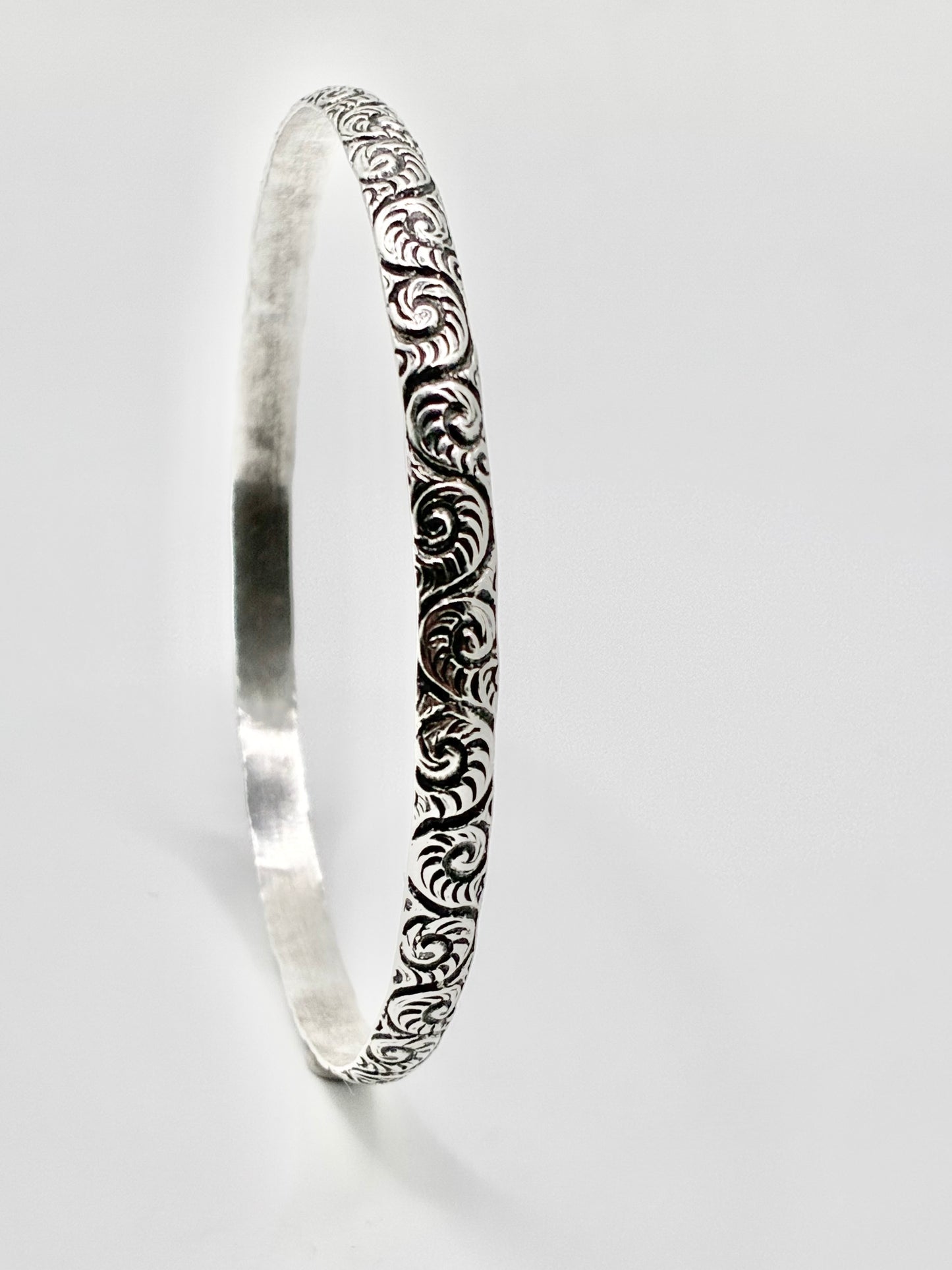 Danecraft Sterling Silver Engraved Bangle Bracelet