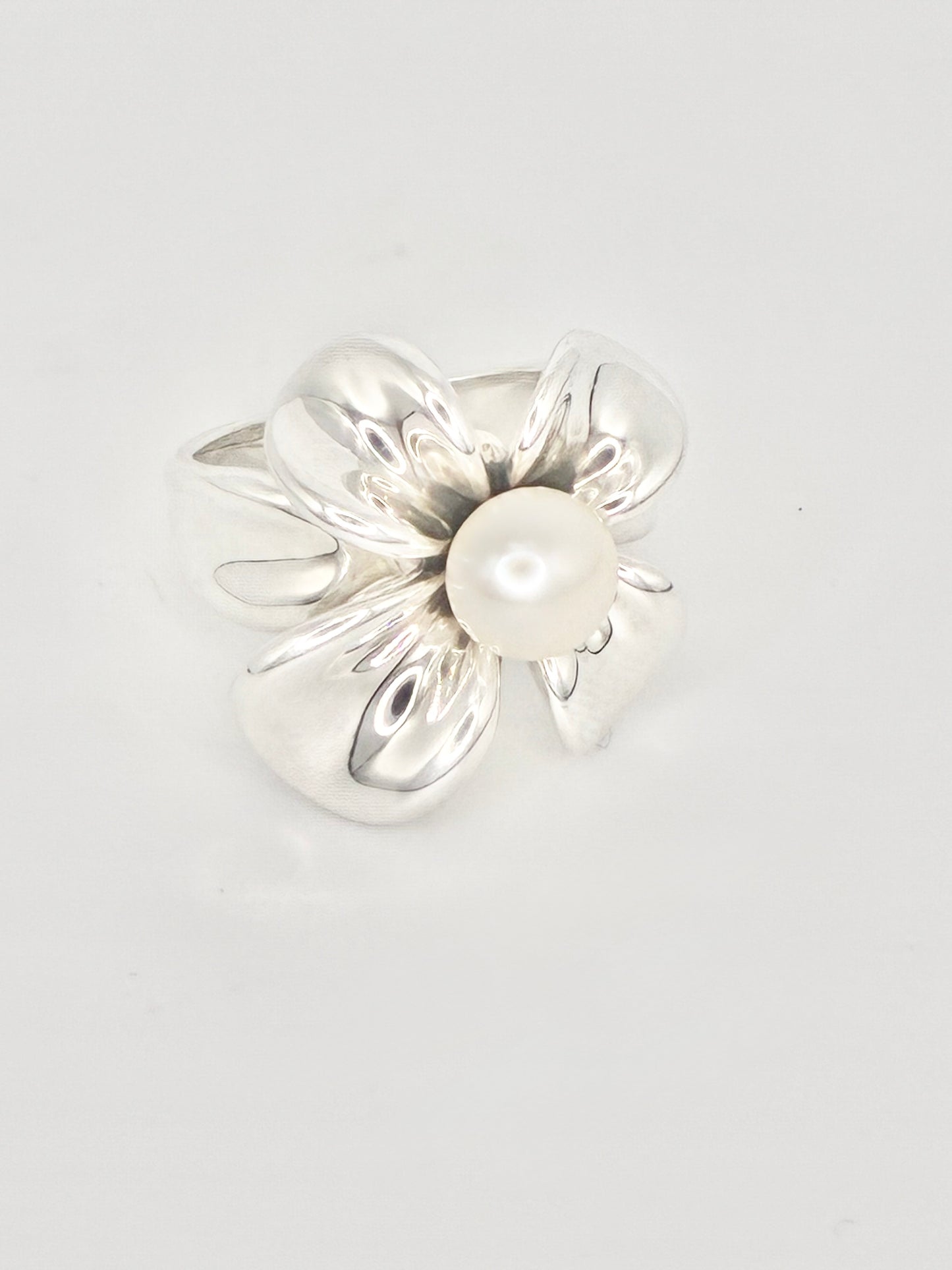 Ann King 925 Sterling Silver Pearl Blossom Ring – Size 7