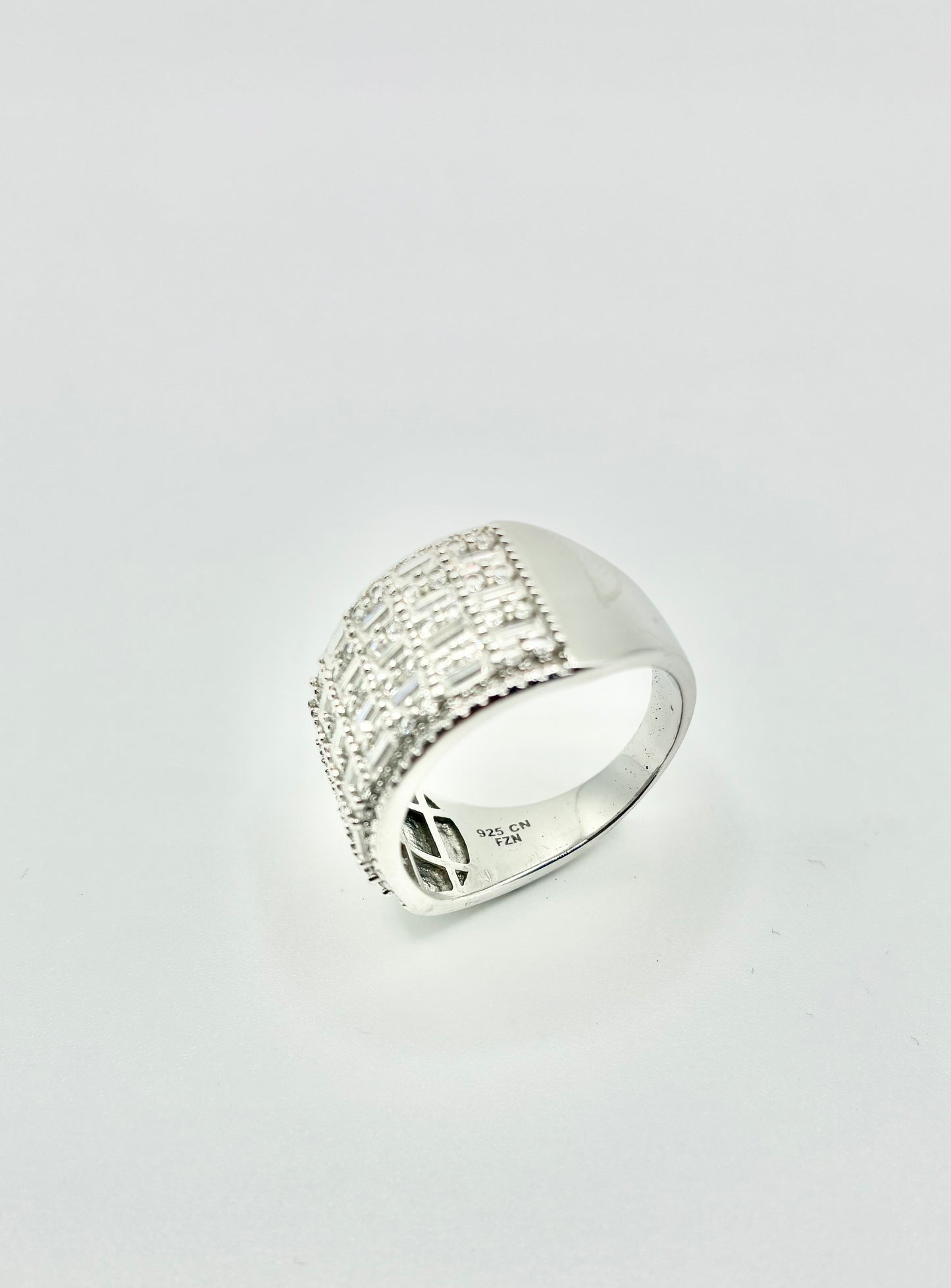 Sterling Silver 925 Cubic Zirconia Ring - Size 10