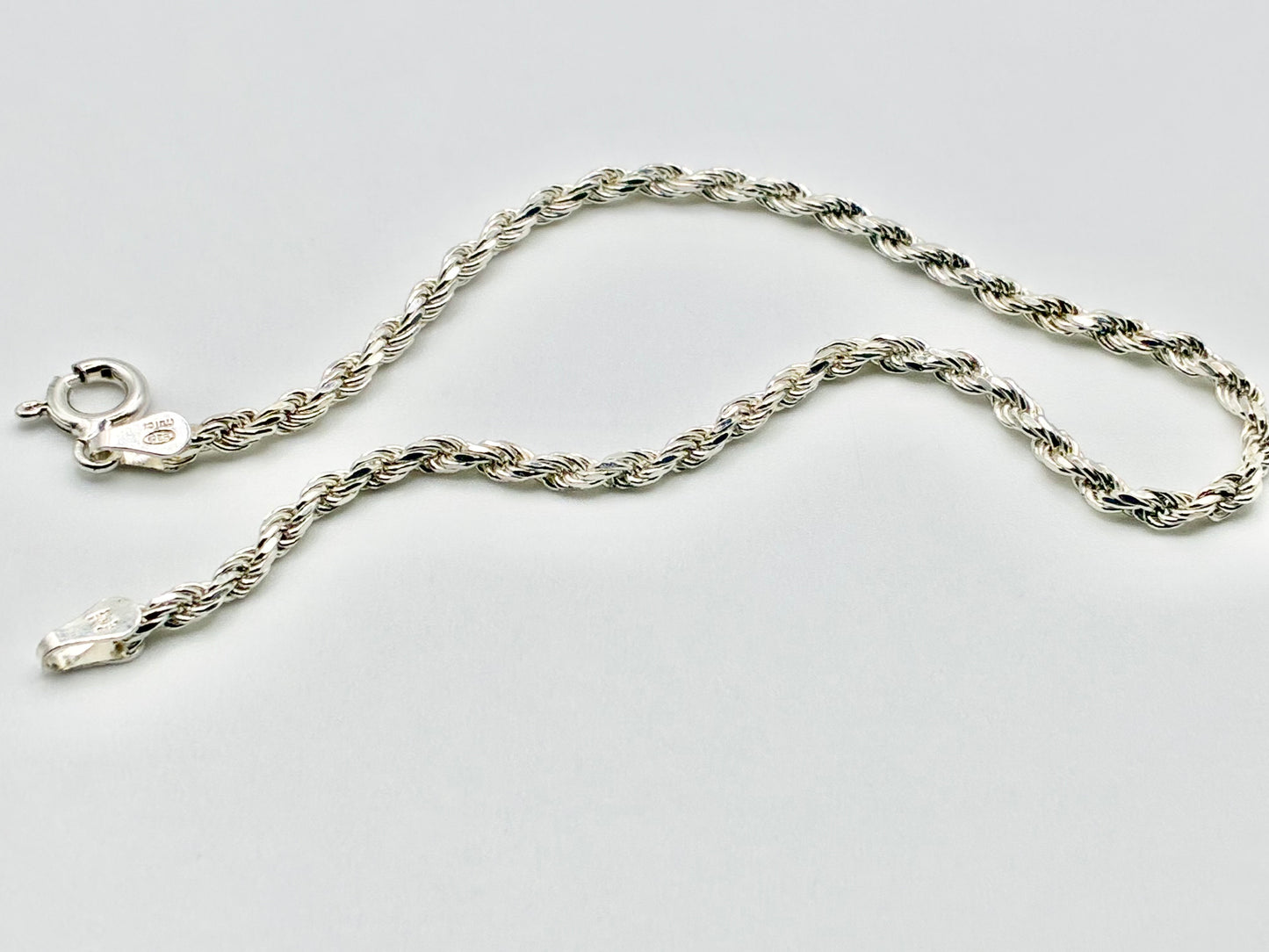 Milor Italy 925 Sterling Silver Rope 7" Bracelet