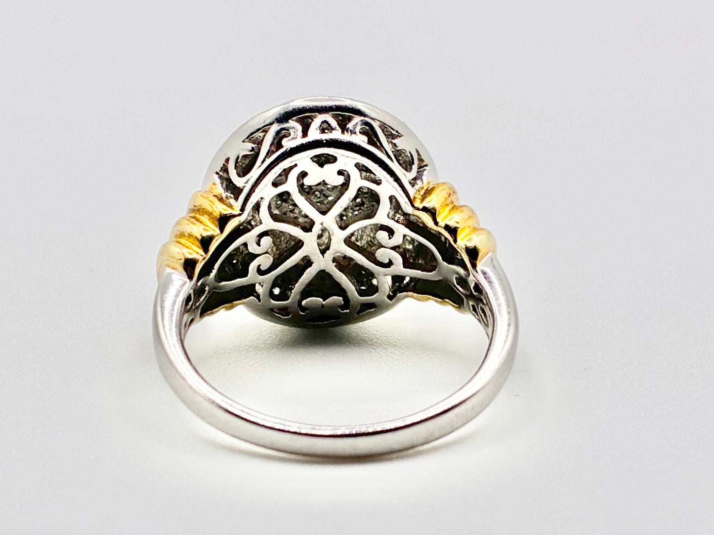 JWBR Sterling Silver Diamond Pavé Ring – Size 7.25