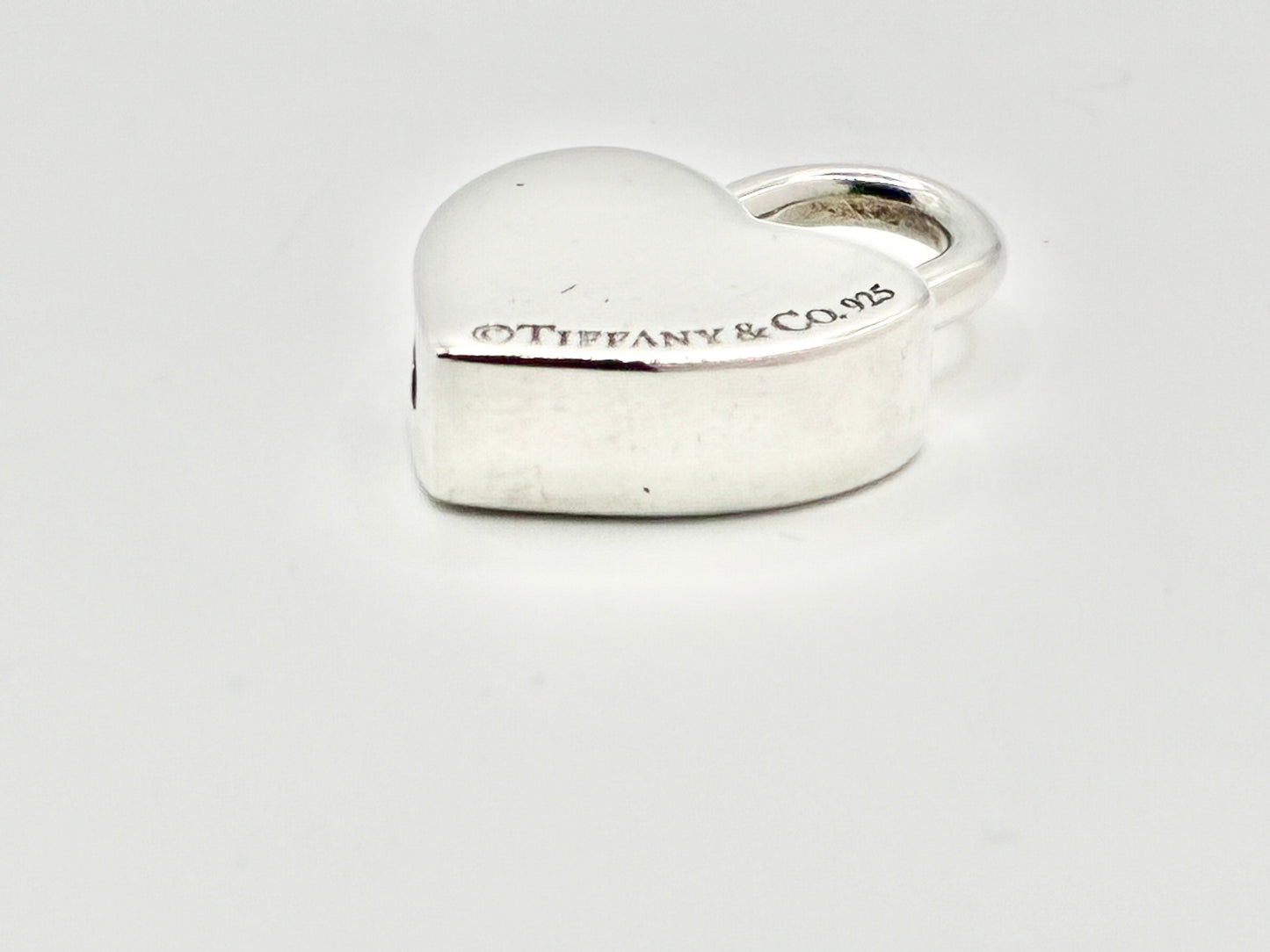 Tiffany & Co. Sterling Silver Heart Lock Charm Engraved “Marry Me”