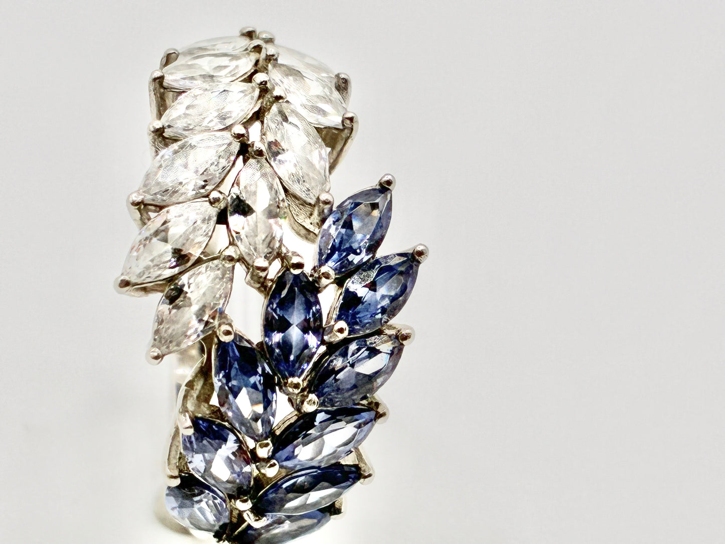 Multi-Stone Sterling Silver Ring – Size 8