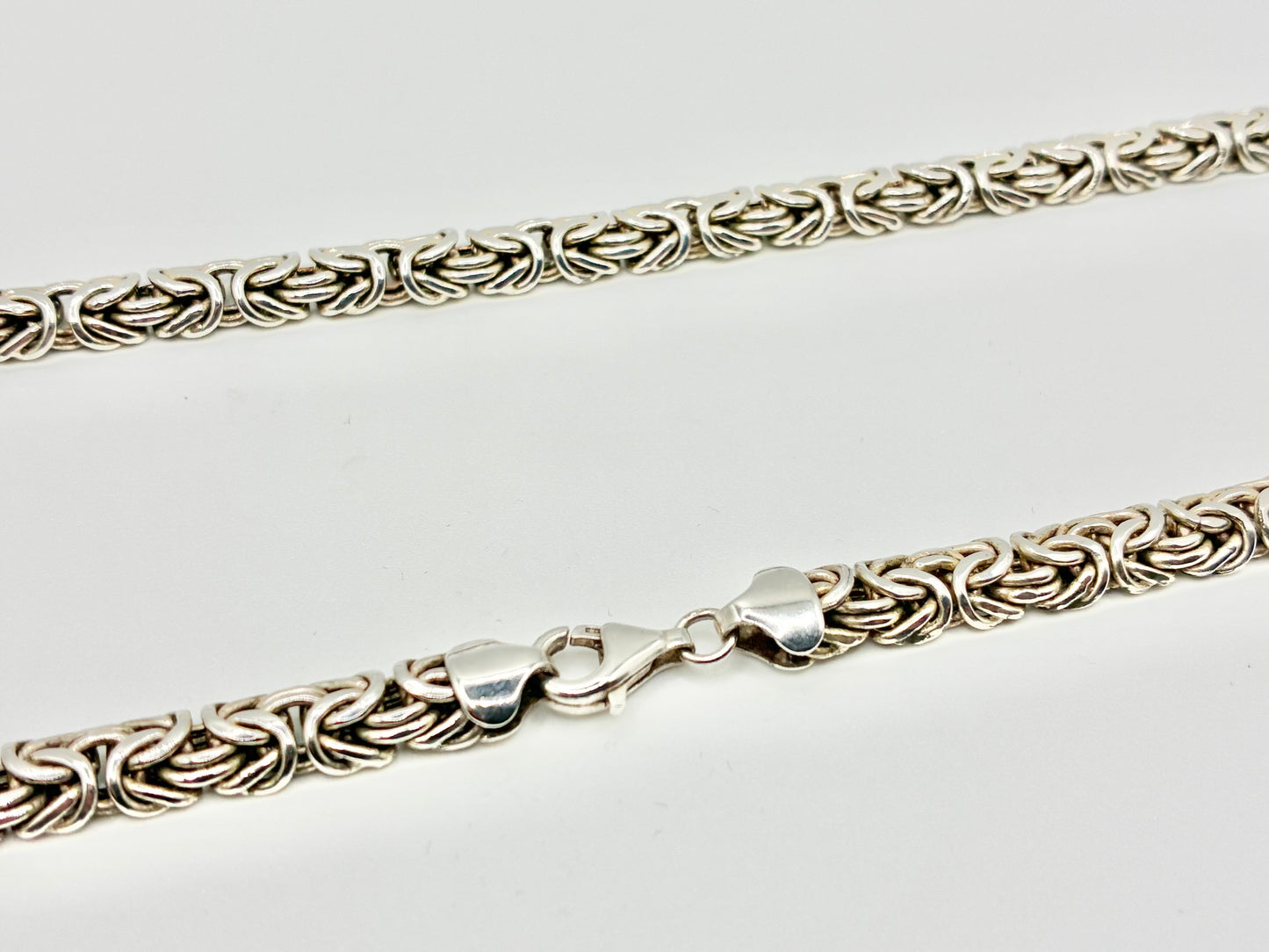 Turkish 925 Sterling Silver Byzantine 18" Necklace