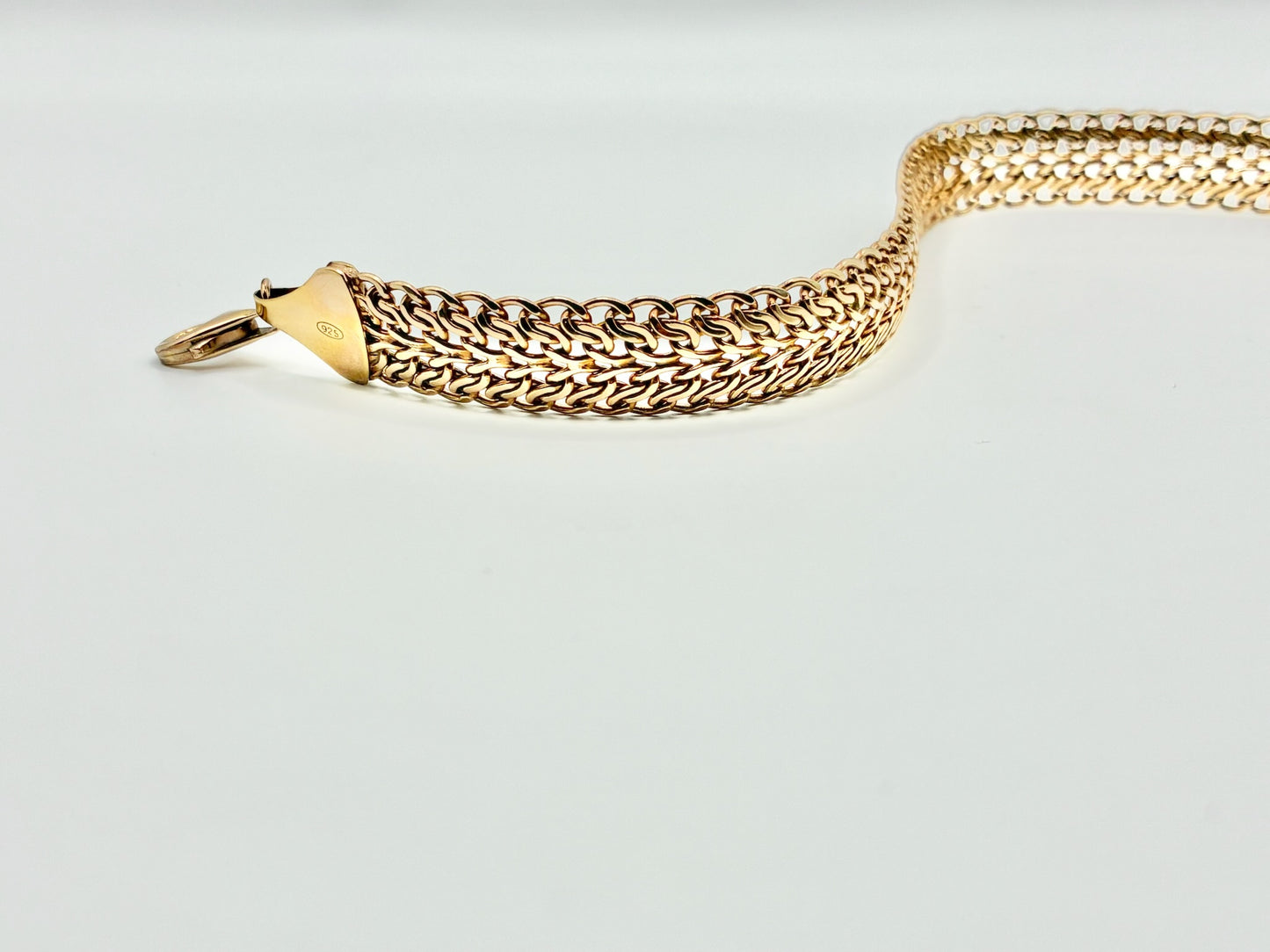 Italian Sterling Silver Woven Chain Bracelet – 7”