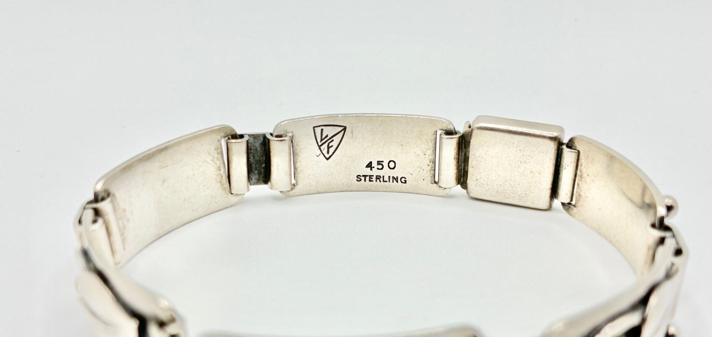 Laurence Foss Sterling Hand-Wrought Leaf Link Bracelet – 7.5"