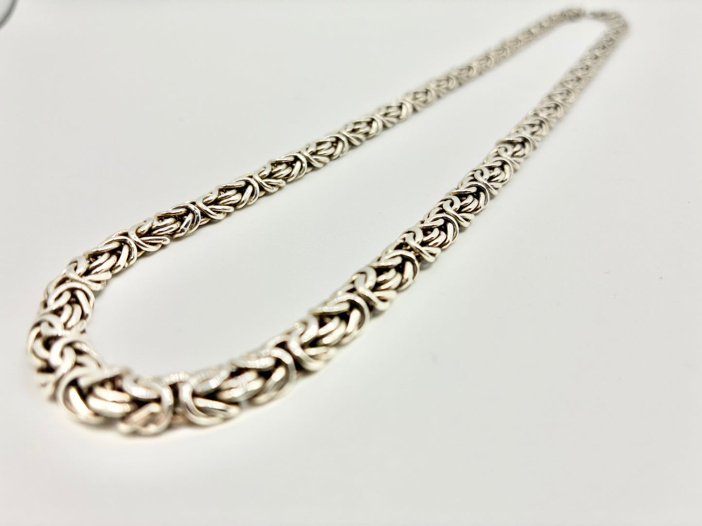 Turkish 925 Sterling Silver Byzantine 18" Necklace