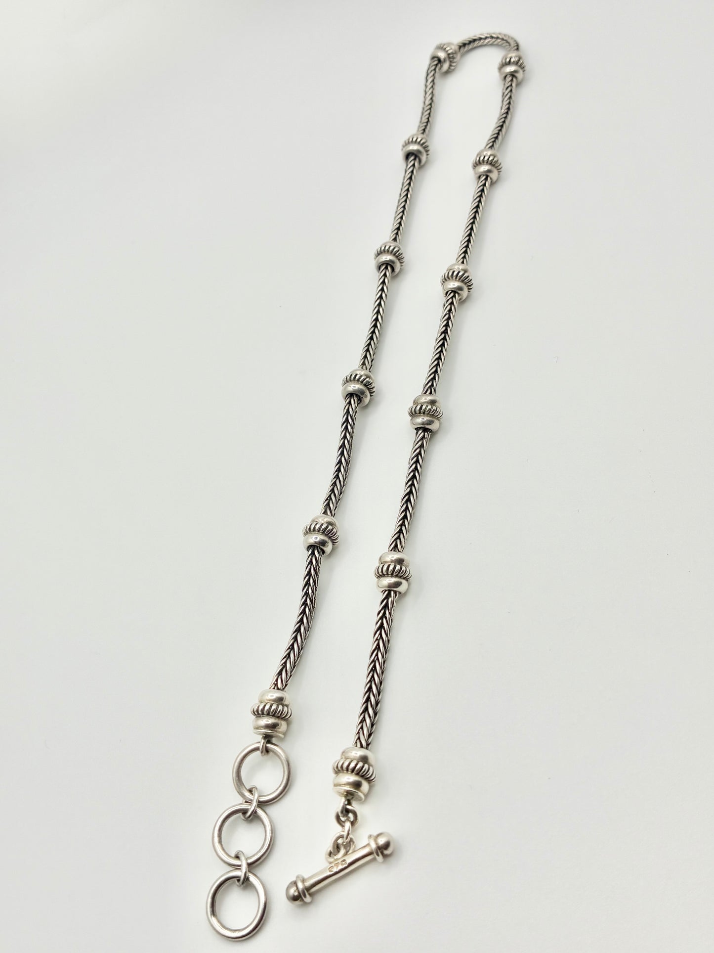 Ilaria 925 Sterling Silver Station Necklace — 19.5"
