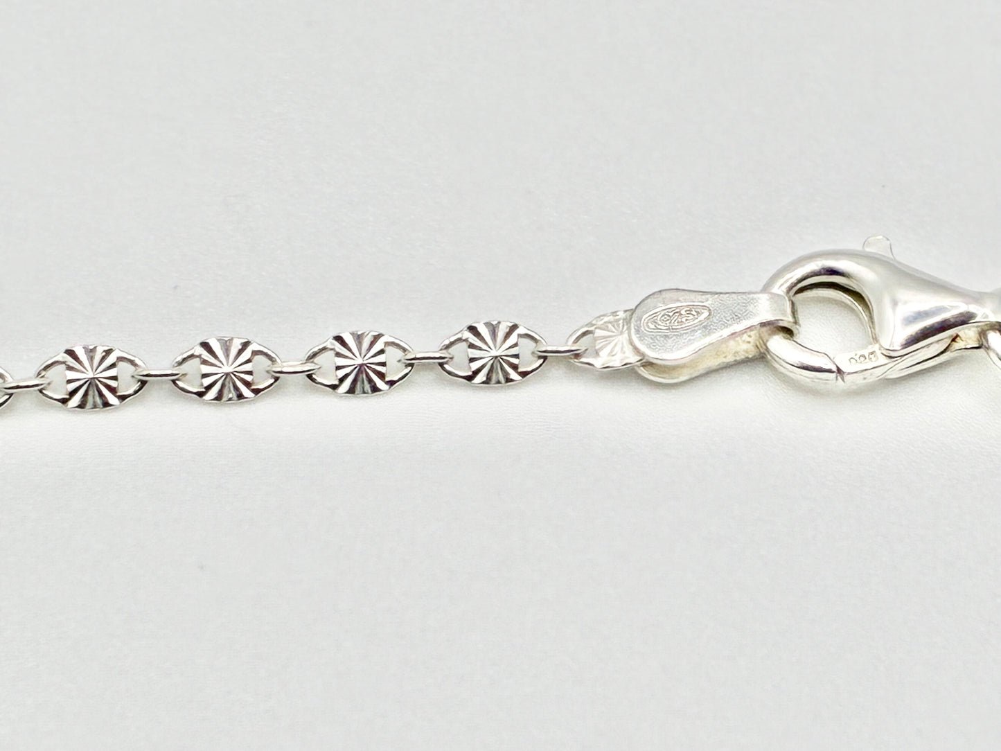 Italian Sterling Silver Multi-Stone Cross Pendant & Chain 20"