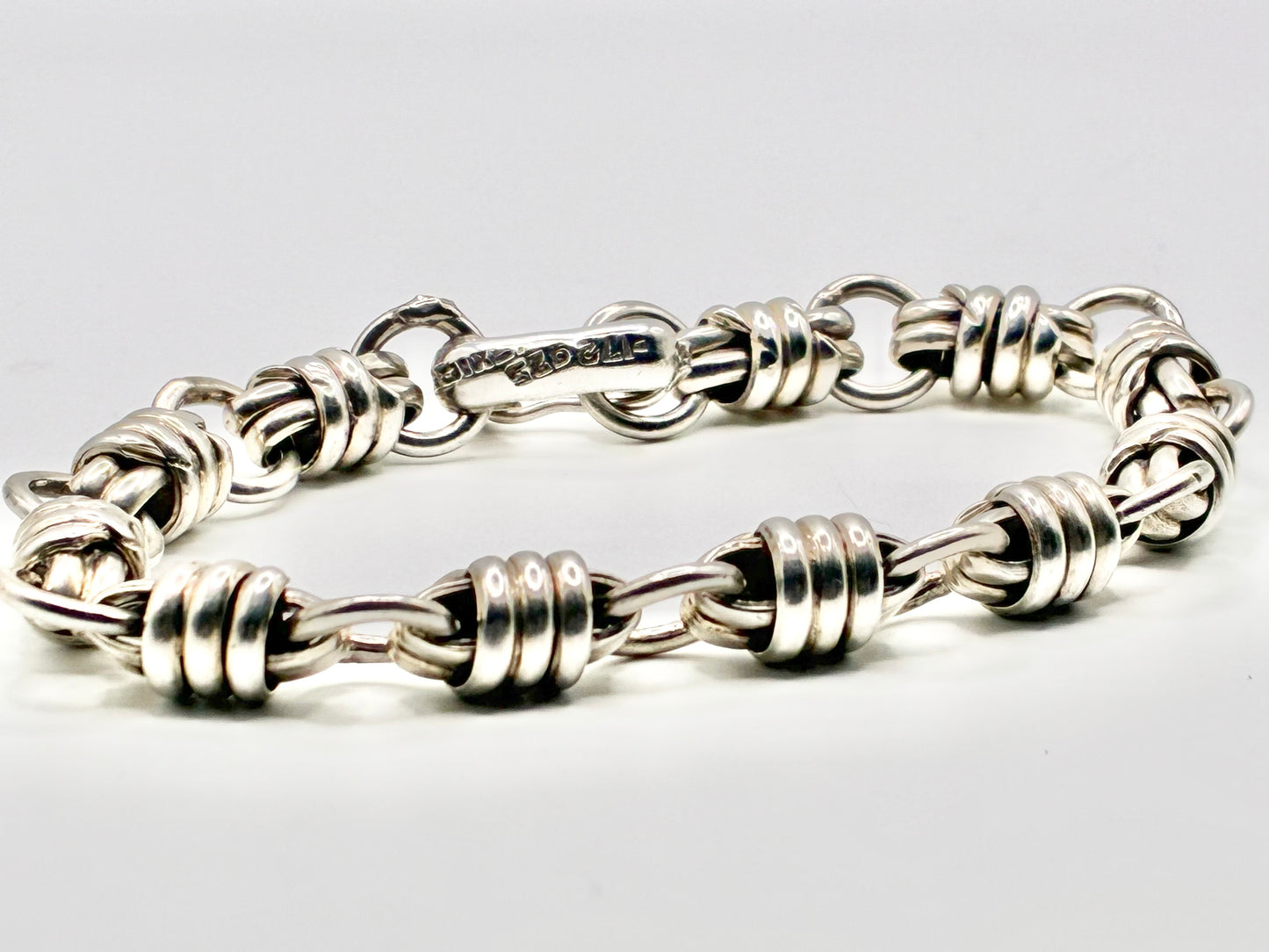 Mexican Sterling Silver Knot Link Bracelet