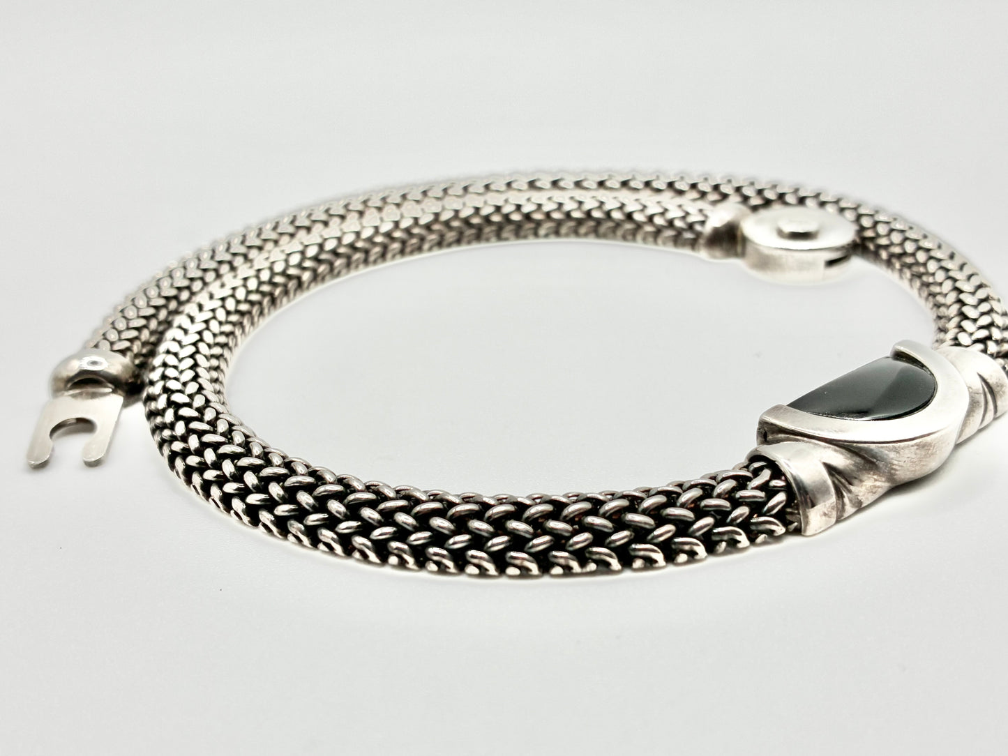 Sterling Silver “M” Patent Pending Collar Necklace – 15”