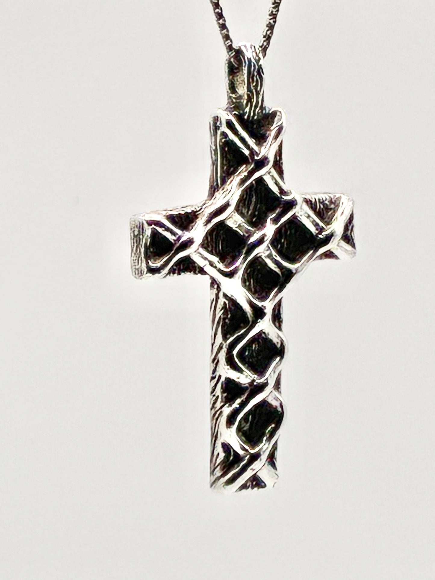 Solid Silver Cross Pendant Necklace