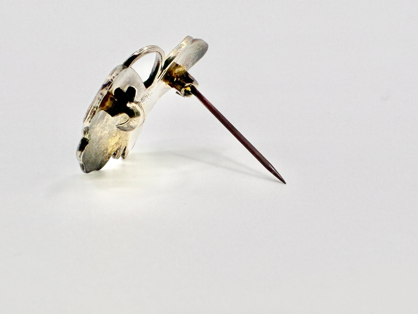 Ole Petter Rasch Olsen Sterling Silver Blue Enamel Butterfly Brooch