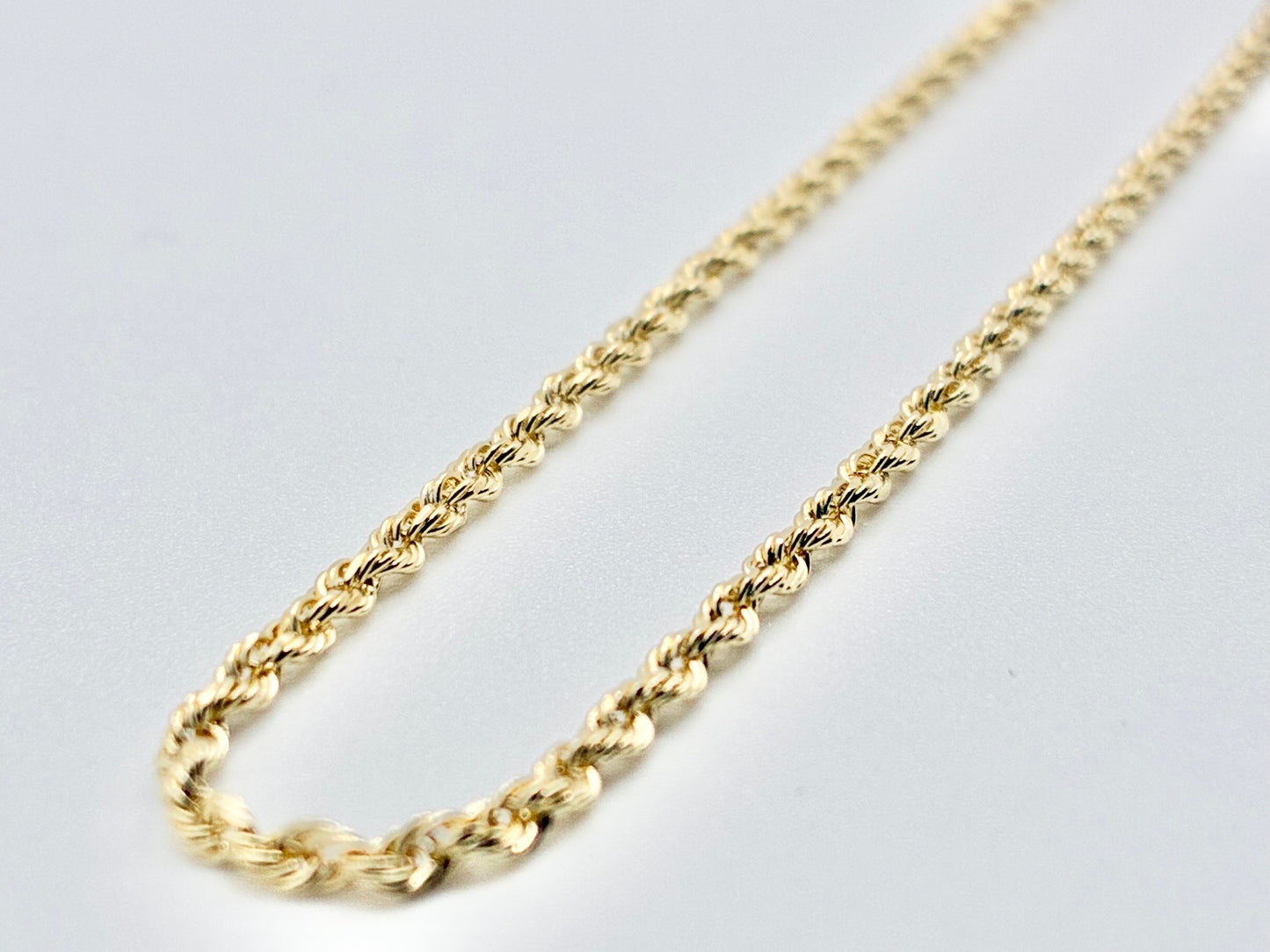 14K Yellow Gold Rope Chain Necklace — 22"