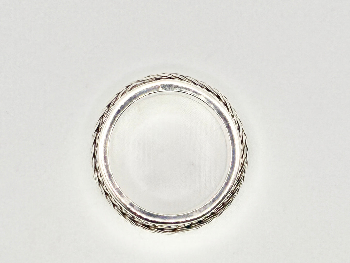 Suarti Bali Sterling Silver Wheat Spinner Band — Size 8