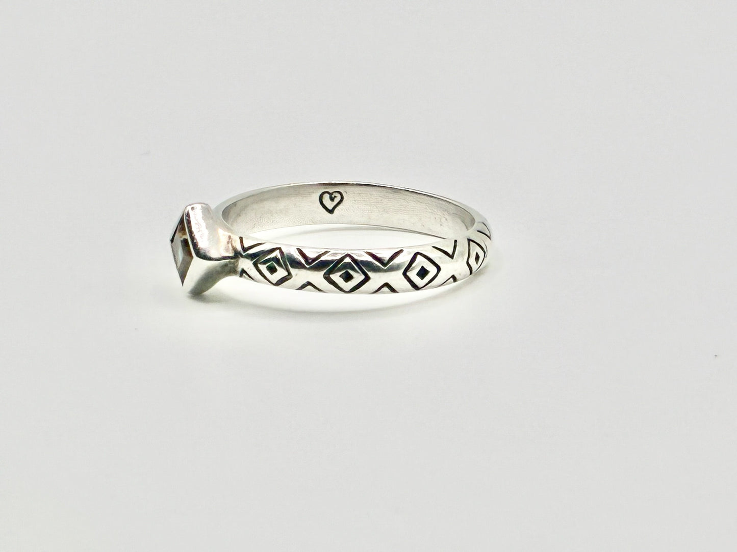Brighton Sterling Silver Geometric Ring – Yellow Stone | Size 9