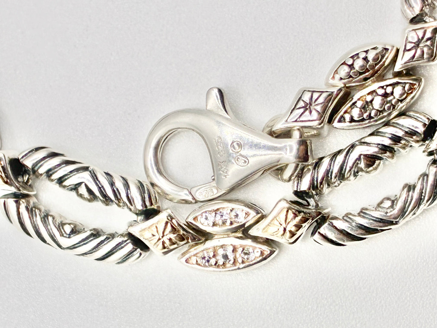 Two-Tone 925 & 14K Station Necklace