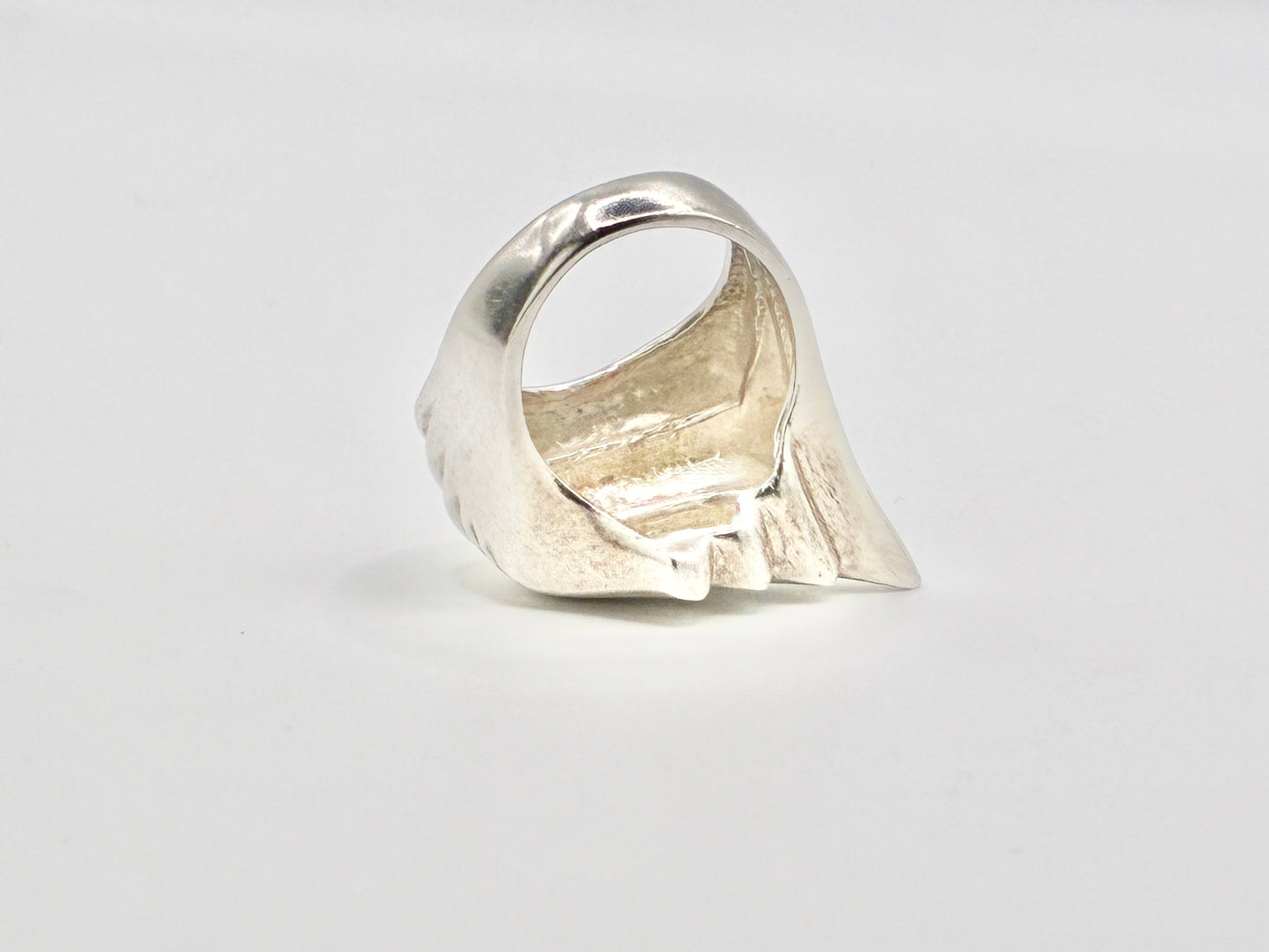 Sterling Silver Sculptural Statement Ring – Size 6.75